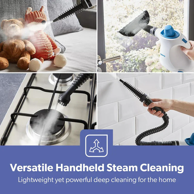 Geepas GSC63064UK Handheld Steam Cleaner | 1050W Powerful Cleaning| 380ml Water Tank| 110°C High Temperature Steam|  9–10 Minutes Continuous Steam| 2 years Warranty - Image 9