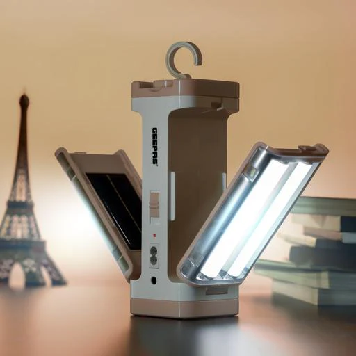 Geepas GSE5543 Rechargeable Solar LED Lantern | 72 LEDs| 4V 3000mAh Battery| Solar Panel| Foldable Design| Strong & Weak Light Modes| 8 Hours Runtime| 2 Years Warranty - Image 3
