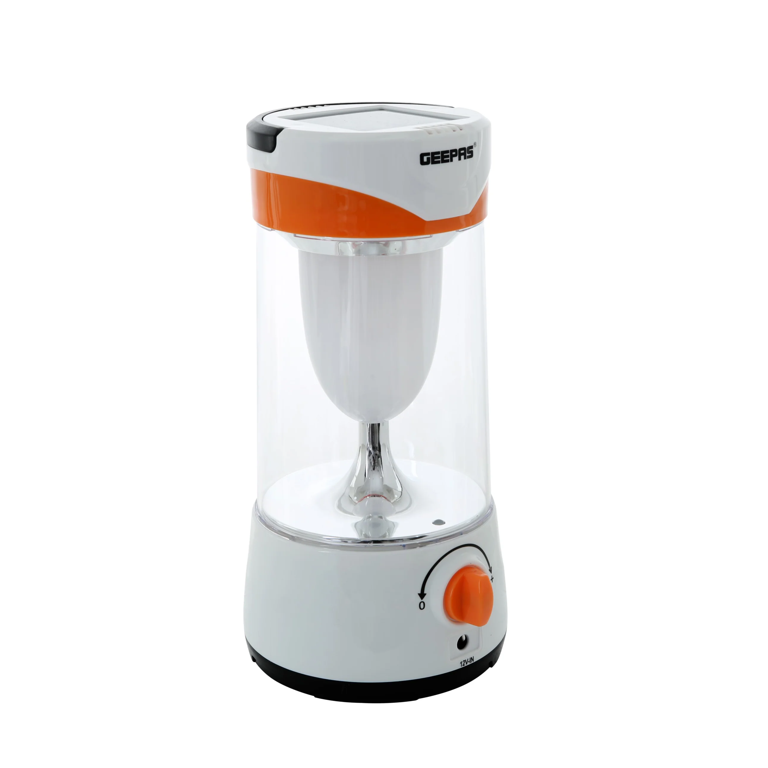 Geepas GSE5589 Rechargeable Solar LED Emergency Lantern | 4V 1.6Ah Lead-Acid Battery| Built-In 6V Solar Panel | Light Dimmer Function | 25-Hour Low-Light Runtime - Image 2