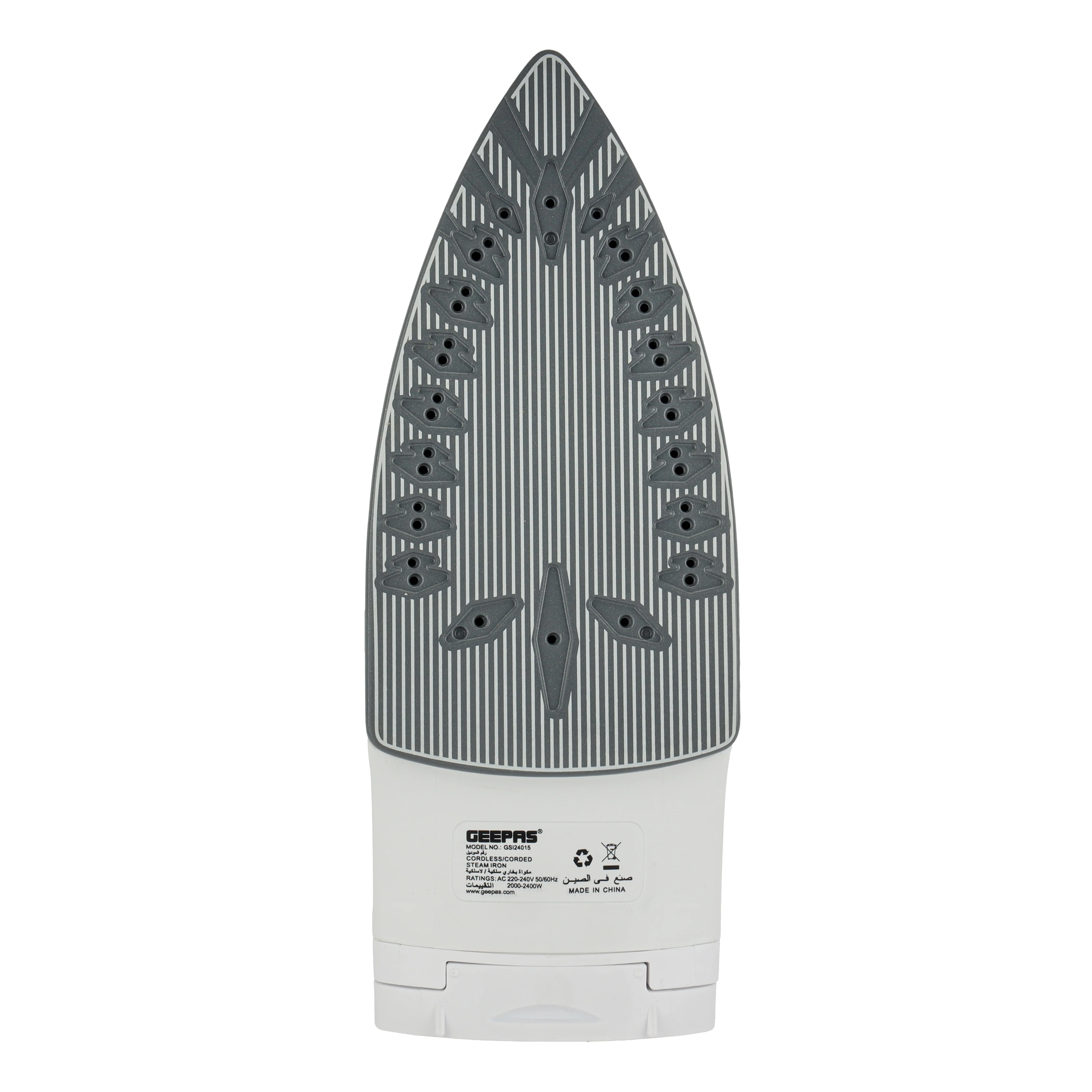 Geepas GSI24015 Cordless/Corded Steam Iron | 2400W Powerful Continuous Steam | Ceramic Soleplate | Self-Cleaning Function | Anti-Drip Protection  | 2 Years Warranty - Image 5