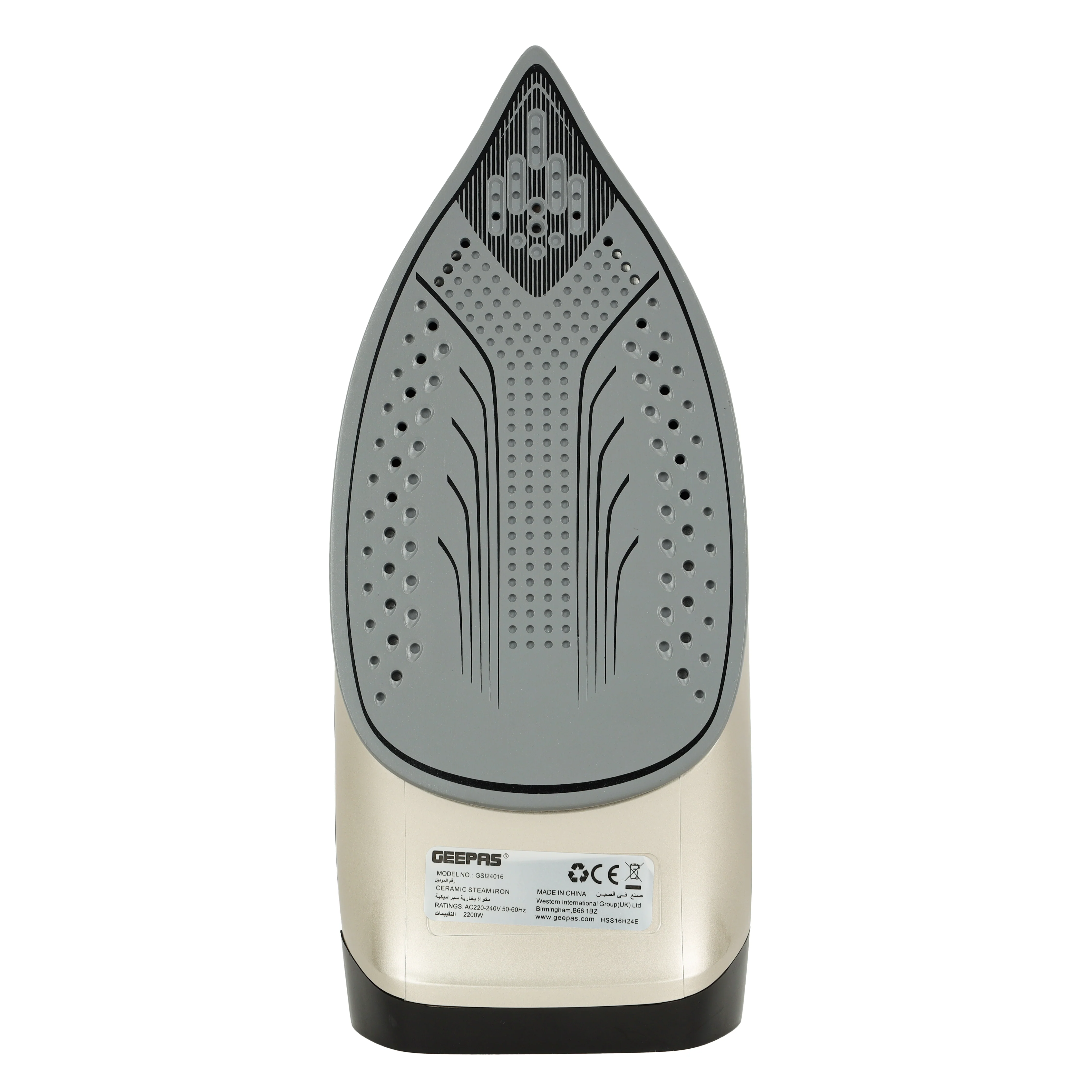 Geepas Ceramic Steam Iron GSI24016|2200W, Dry, Spray & Steam Functions, 200ml Tank, Self-Cleaning, Powerful Shots, Compact Handy Design, Ceramic Soleplate, 2Year Warranty - Image 4