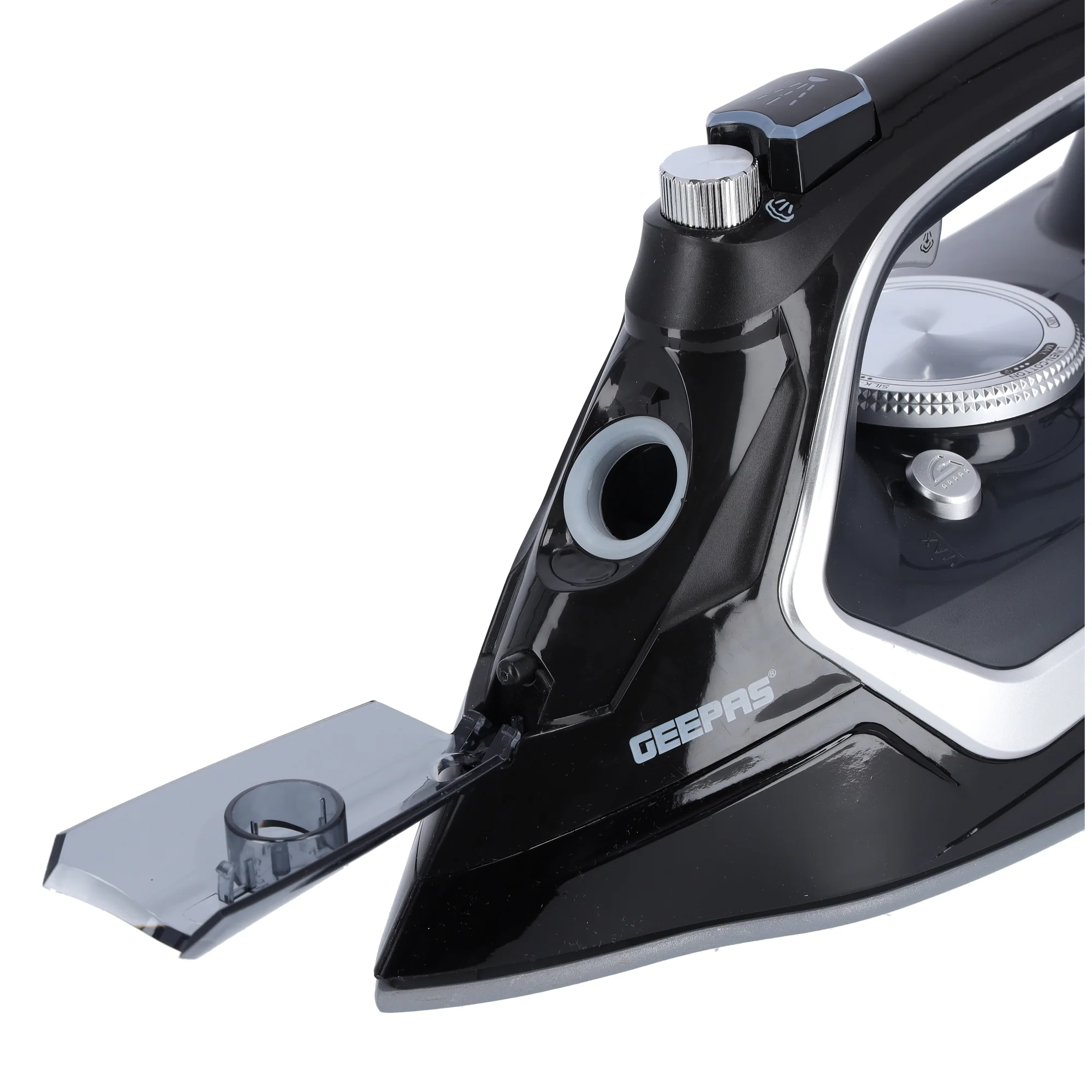 Geepas GSI24024 Ceramic Steam Iron | 2200W Powerful Performance | 260ml Tank | 360° Swivel Cord | 20g/min Steam Output | Self-Cleaning & Temperature Control Iron - Image 5