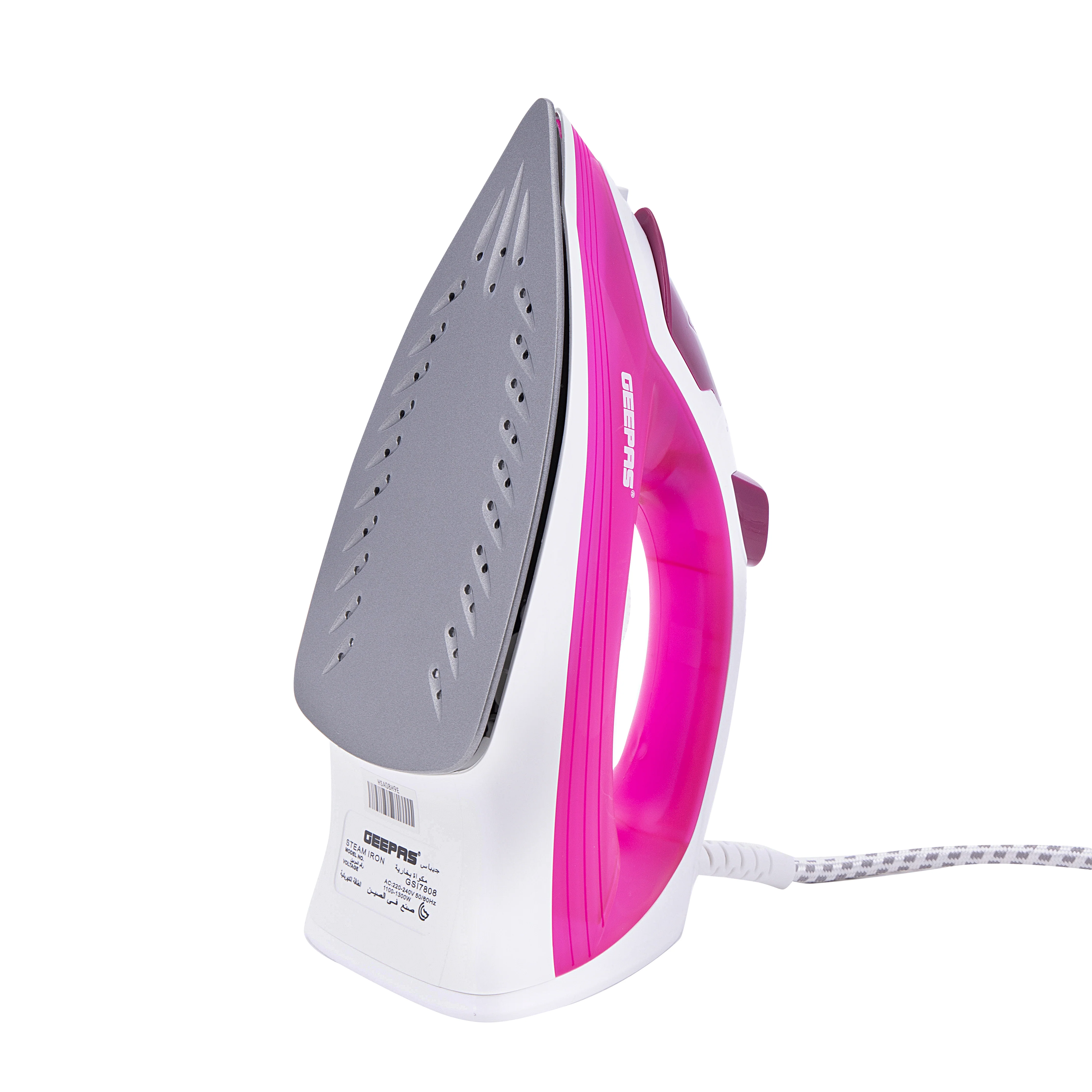 Geepas GSI7808 Steam Iron | 1300W Powerful Performance| Non-Stick Soleplate| Spray & Steam Function| Variable Temperature Control| 210ml Water Tank| 2 Years Warranty - Image 3