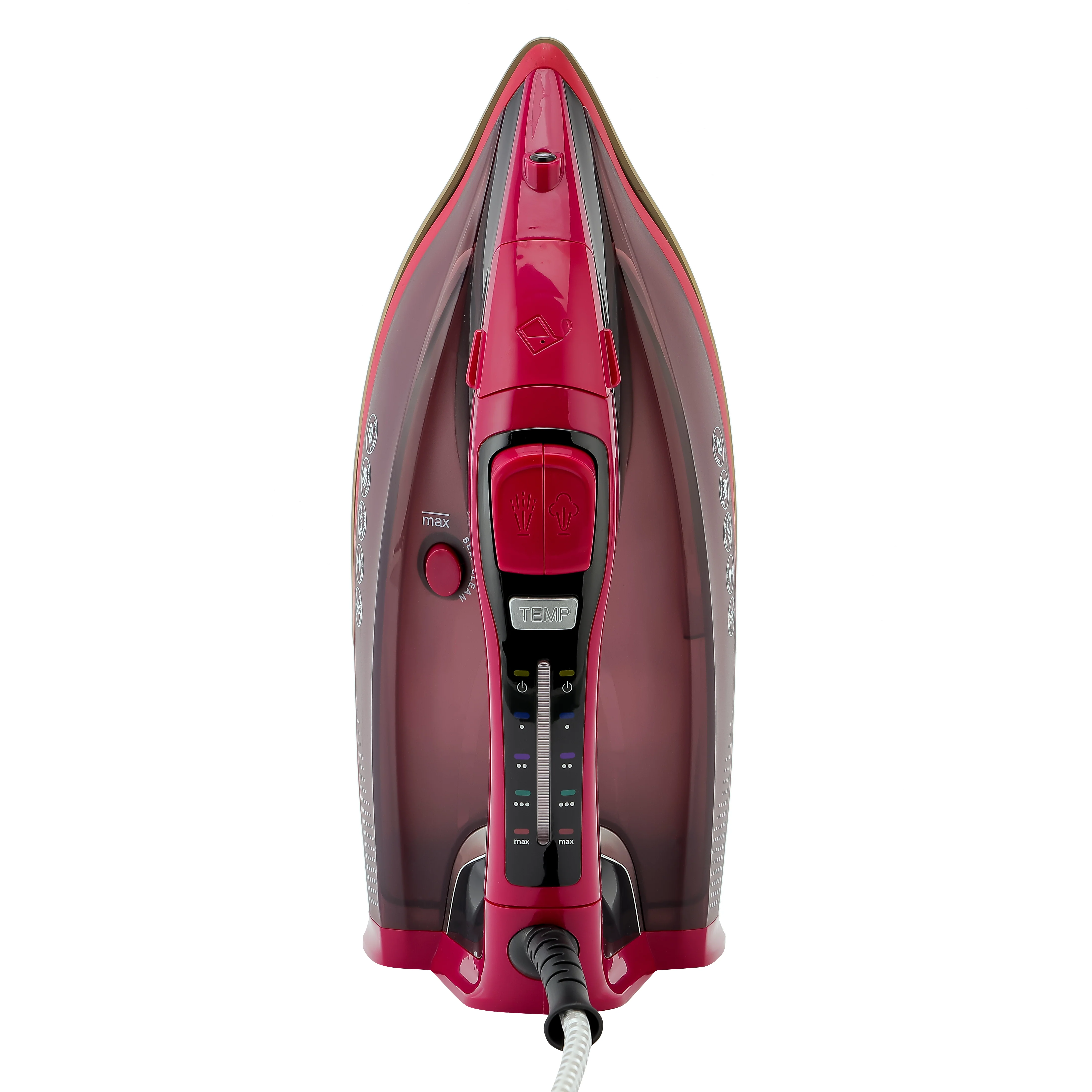 Geepas GSI7813 Digital Steam Iron | 2400W Ceramic Soleplate Iron with Auto Shut Off| Spray| Burst & Steam Function| Anti-Drip| Anti-Calc| 350ml Tank| 2 Years Warranty - Image 3