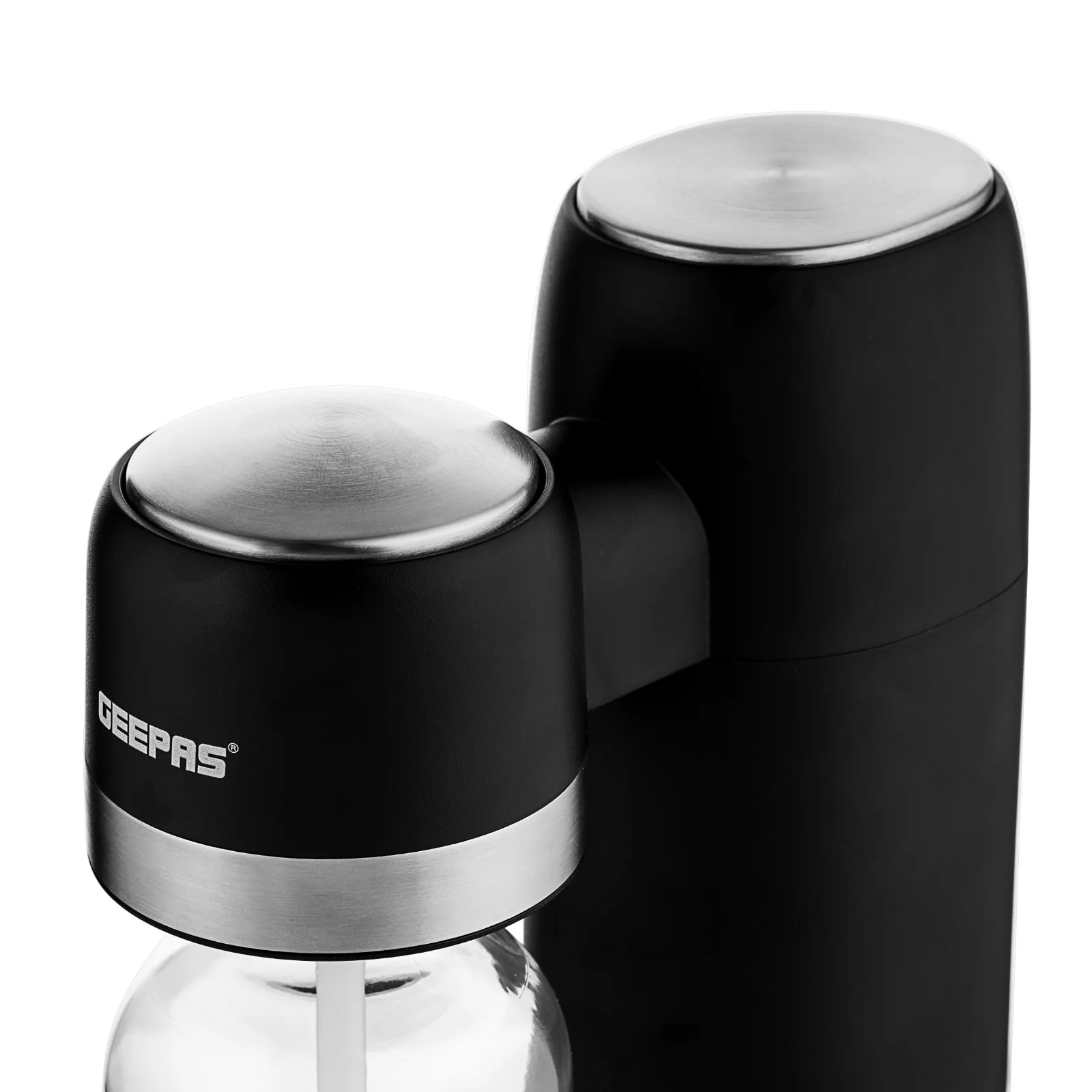 Geepas Soda Maker GSM63079UK, 900ml capacity for sparkling water, strong bubbles & fizzy drinks, auto pressure release, eco-friendly, no electricity, black, 2-year warranty - Image 4