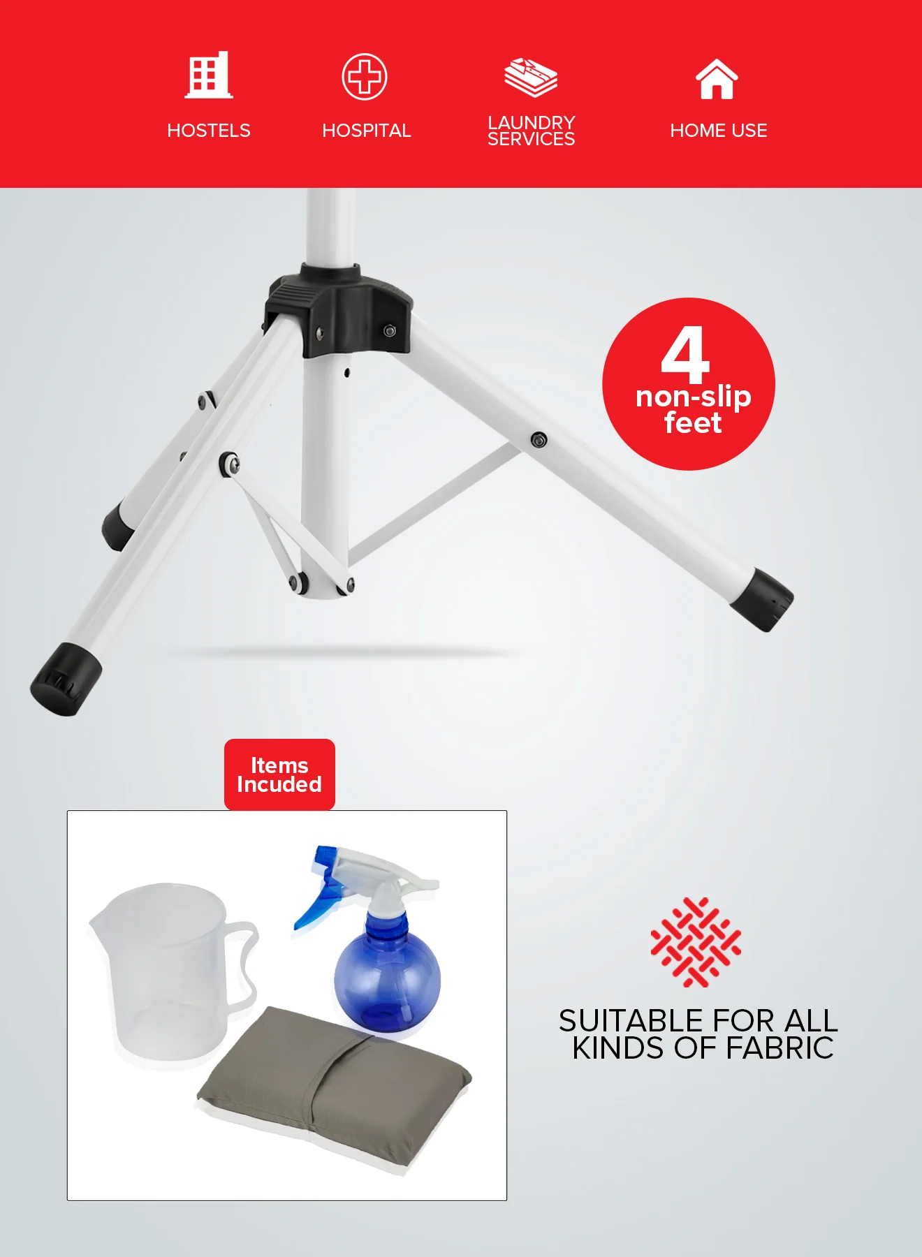 Geepas GSP25037 38-Inch Digital Steam Press with Stand | 2200W Power| Auto Temperature Control | Large Pressing Surface| Adjustable Steam| Safety Lock| 2 Years Warranty - Image 7