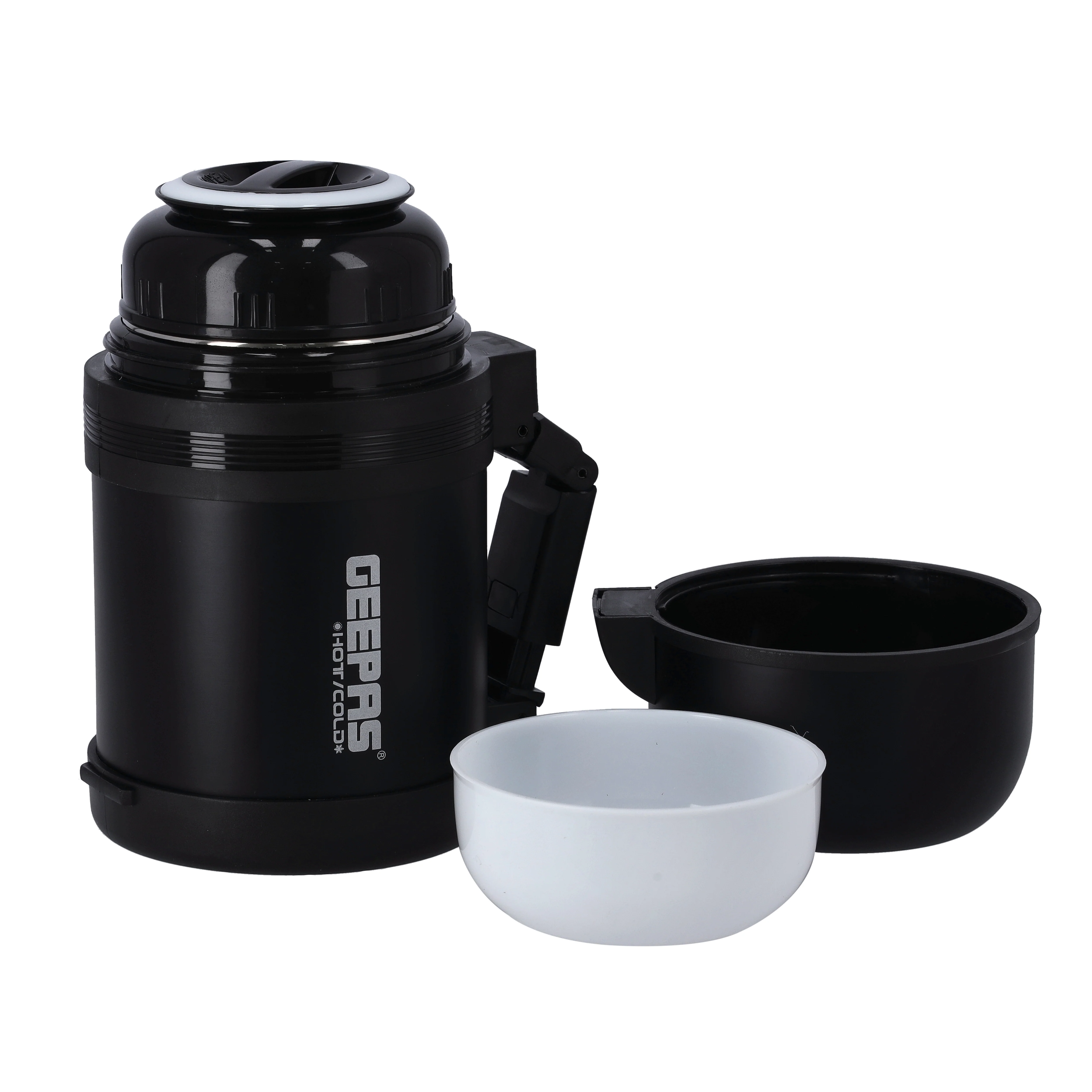Geepas GSVF4115 Stainless Steel Vacuum Flask | 0.6L Hot & Cold Thermal Flask | Leak-Proof Lid | Vacuum Insulation| Built-In Cup |Flat Handle & Long Temperature Retention - Image 3