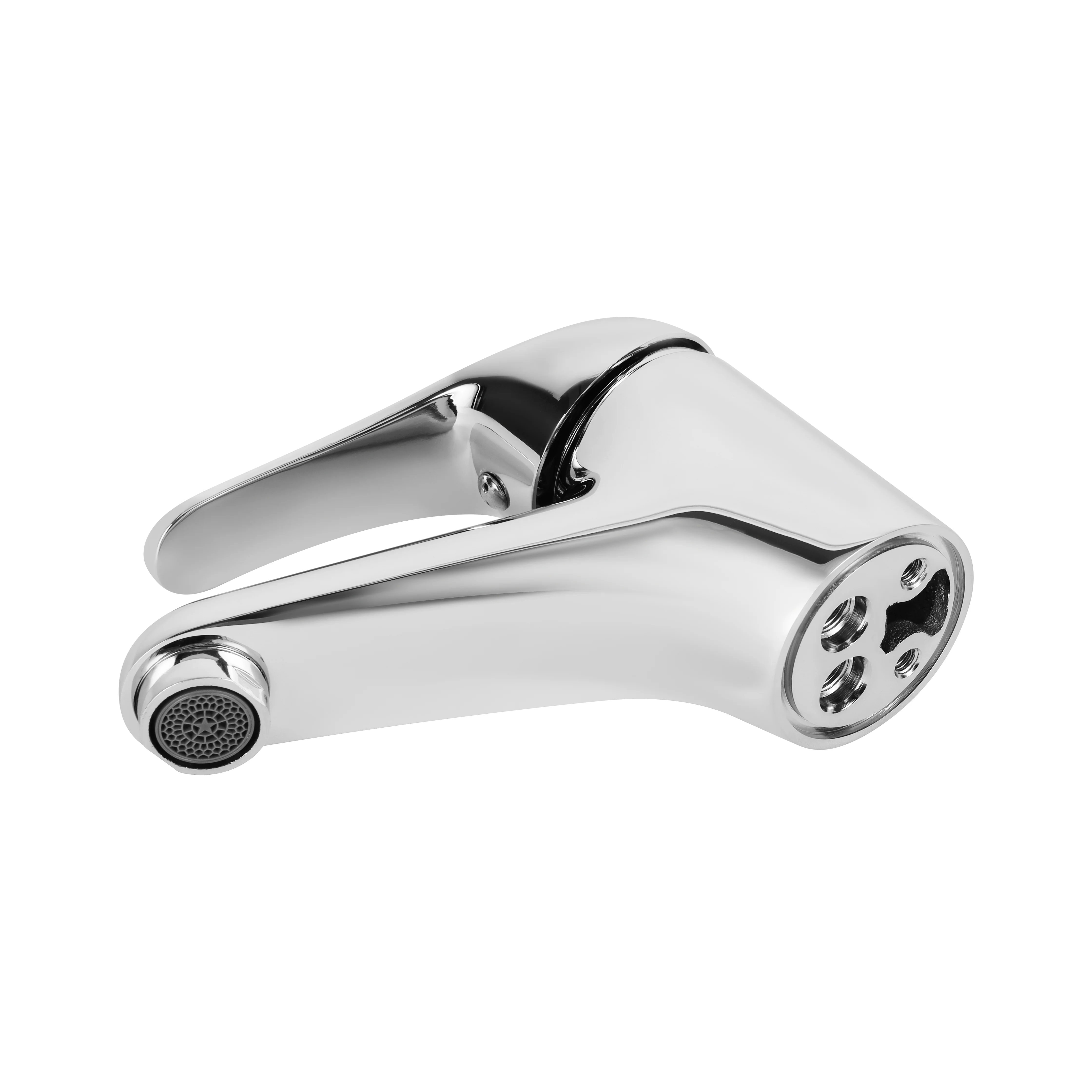 Geepas GSW61088 Single Lever Wash Basin Mixer | Solid Brass Body | Premium Chrome Finish | Ceramic Disc Cartridge | Deck Mounted Bathroom Faucet | Smooth Operation - Image 4