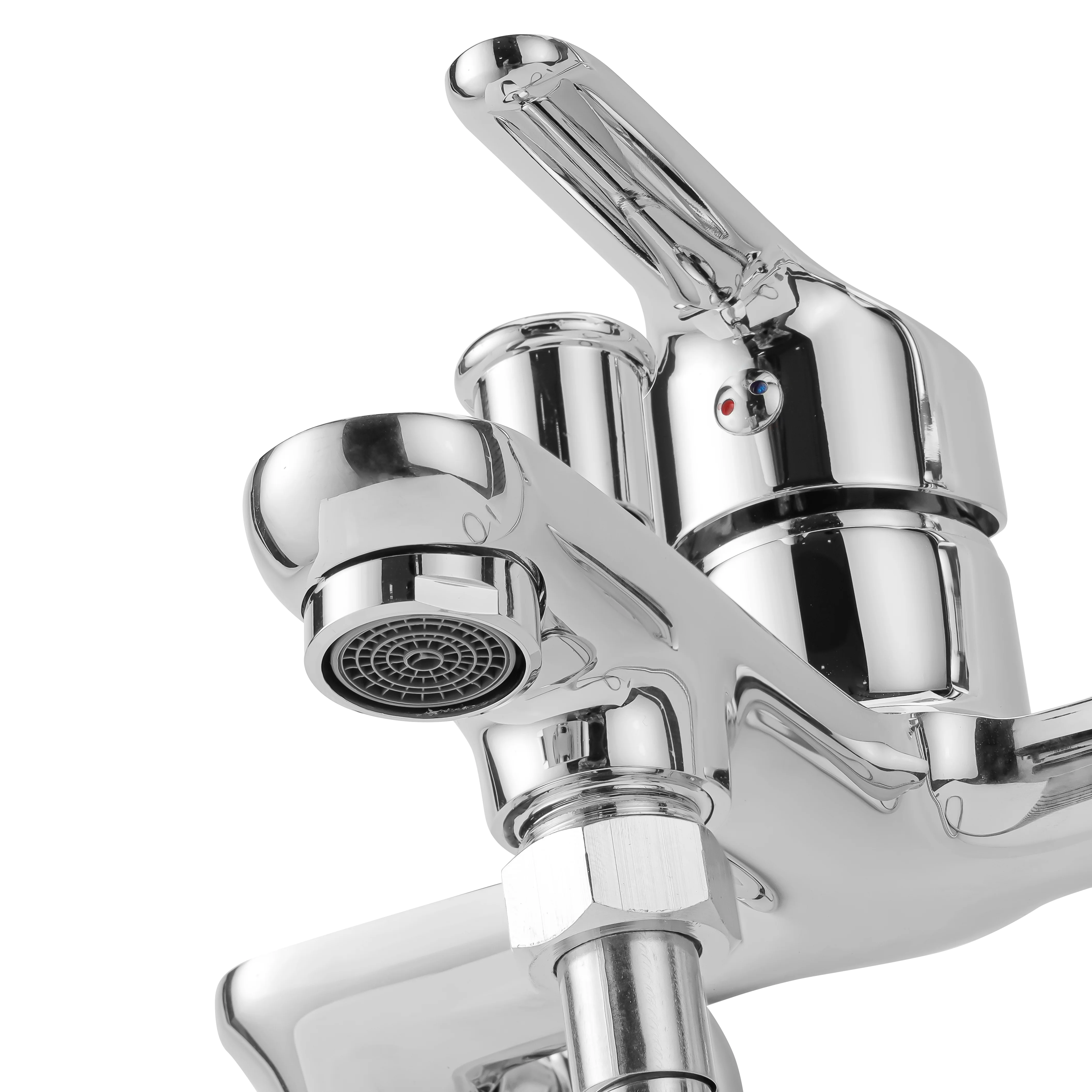 Geepas GSW61164 Single Lever Bath Shower Mixer | Solid Brass, Chrome Finish, Wall-Mounted, Metal Lever Handle, Ceramic Cartridge, Leak-Proof, 5-Year Warranty - Image 3