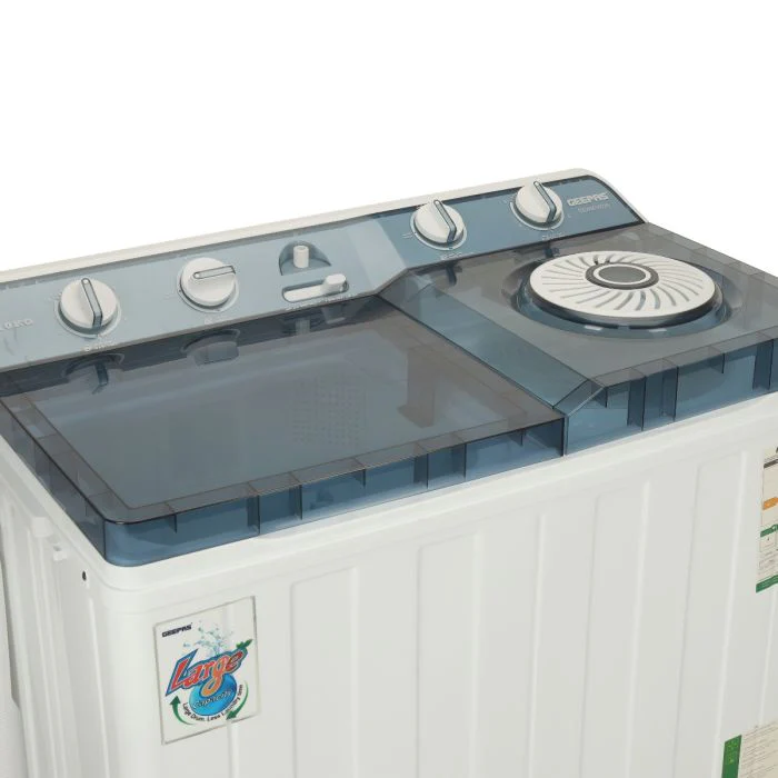 Geepas GSWM18026 Semi-Automatic Washing Machine|  10kg with Durable Body | High Efficiency Performance | Powerful Ripple Pulsator |Classic Design for Large Family Laundry - Image 3