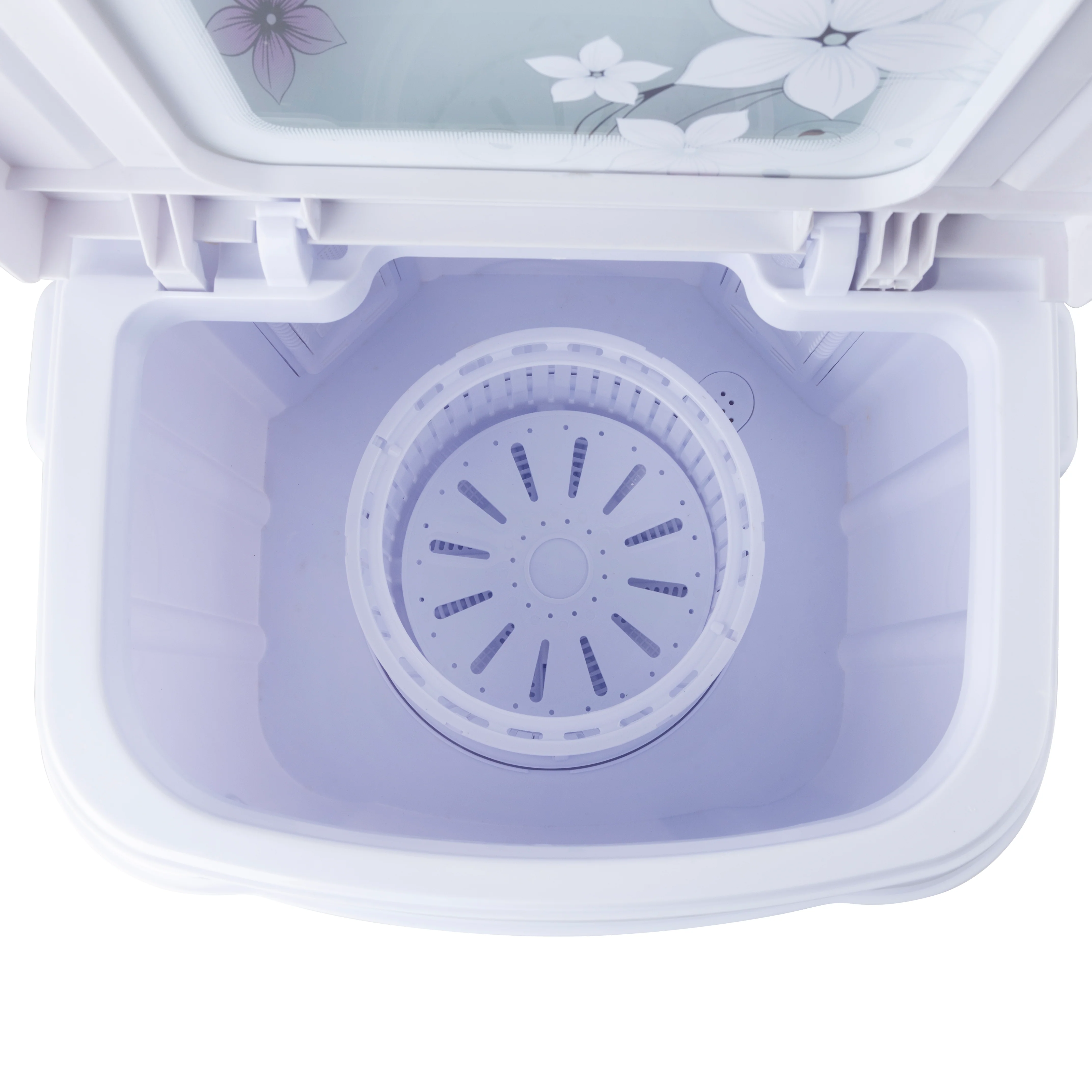 Geepas GSWM18040 Semi Automatic Washing Machine | 3.5kg Capacity| 250W Wash Power| Tempered Glass Cover | 2-in-1 Wash & Spin Function | High Spin Speed| 1-Year Warranty - Image 5