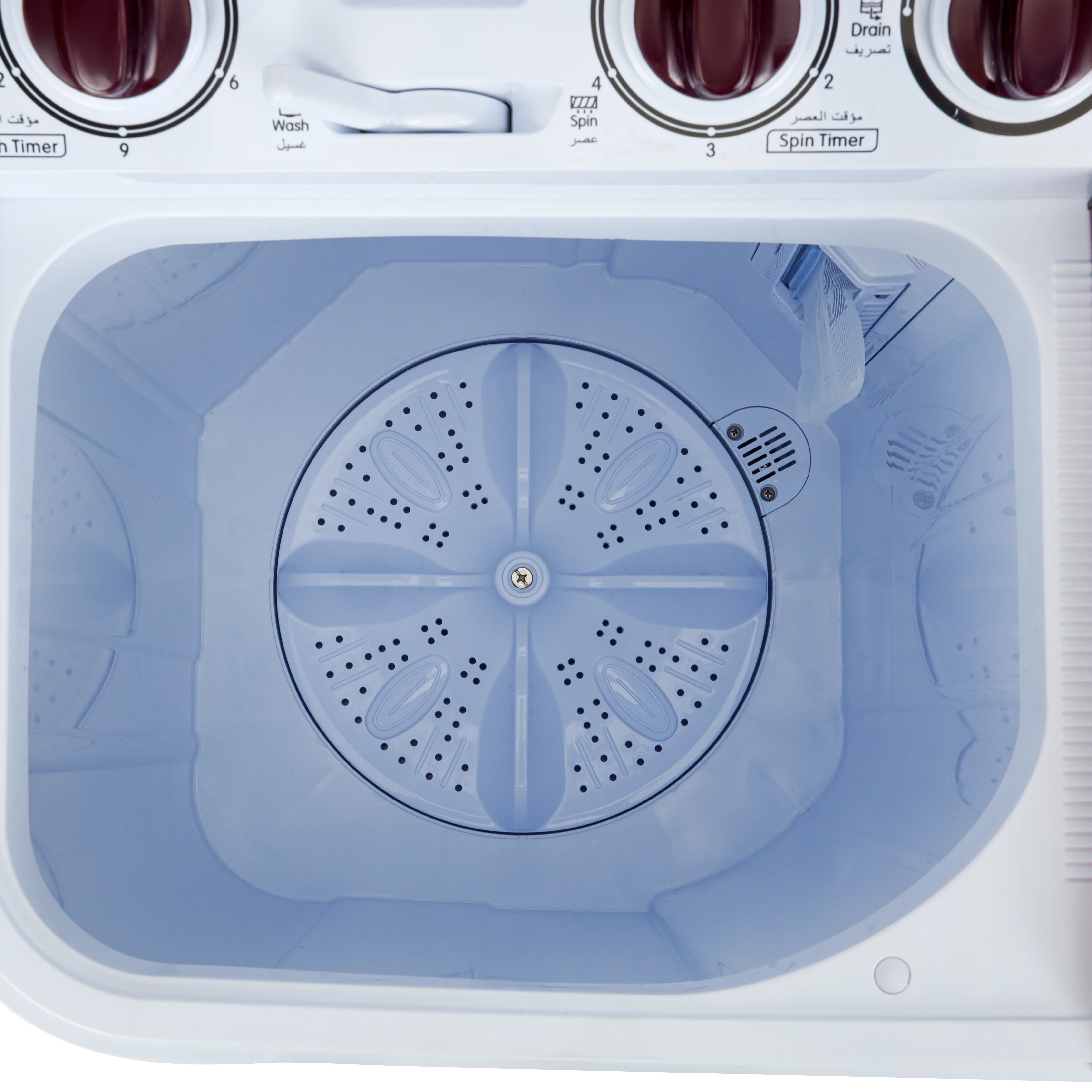 Geepas GSWM18041 Twin Tub Washing Machine | 7Kg Wash & 5Kg Spin Capacity| Big Pulsator| Air Dry Function| Transparent Lid| Magic Filter| Durable Body & 1-Year Warranty - Image 5