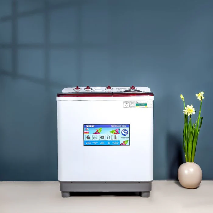 Geepas GSWM18043 Twin Tub Washing Machine | 12kg Wash Capacity with Big Pulsator |  Air Dry Function | Magic Filter |  Double Layer Body and IPX4 Water Protection - Image 2