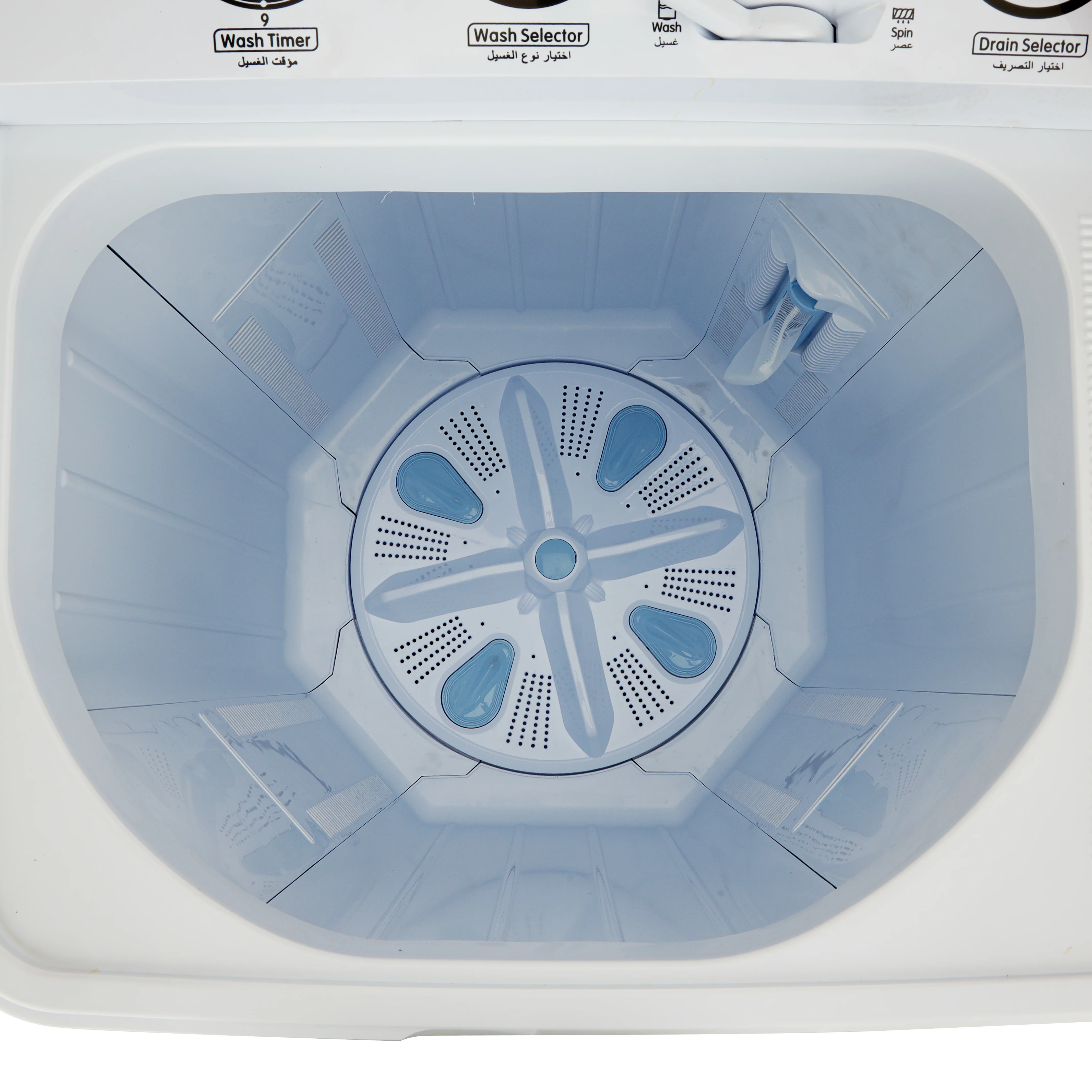Geepas GSWM18043 Twin Tub Washing Machine | 12kg Wash Capacity with Big Pulsator |  Air Dry Function | Magic Filter |  Double Layer Body and IPX4 Water Protection - Image 5