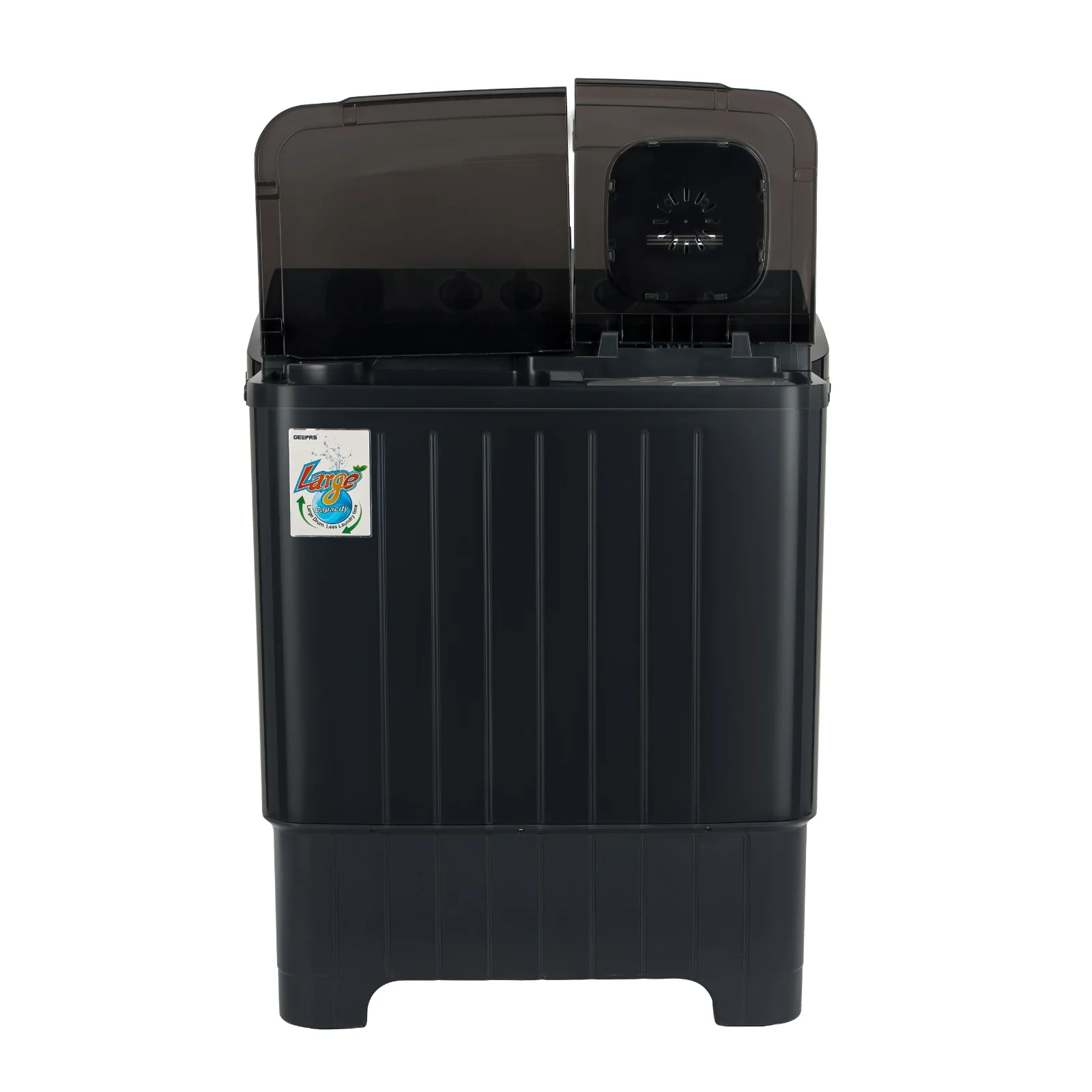 Geepas GSWM18053 Twin Tub Washing Machine| 9kg Wash Capacity with Big Pulsator| Rust Proof Plastic Body| Transparent Lid | Efficient Spin Dry Performance| 1 Year Warranty - Image 3