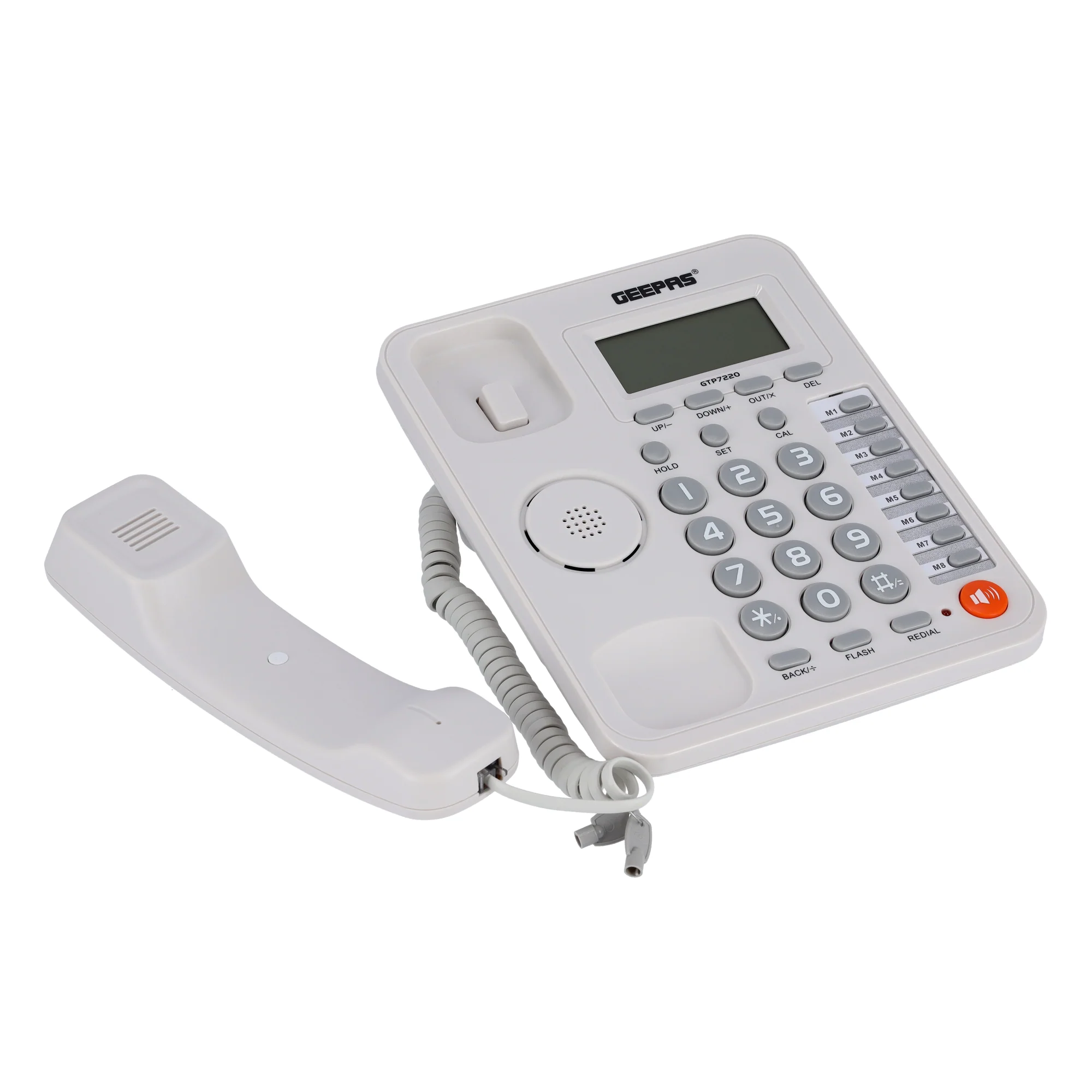Geepas GTP7220 Executive Telephone with Caller ID | 16 Digit LCD Display | Blue Backlight| Hands-Free Function| 16 Ringtones| FSK/DTMF Desk Phone for Home & Office Use - Image 3