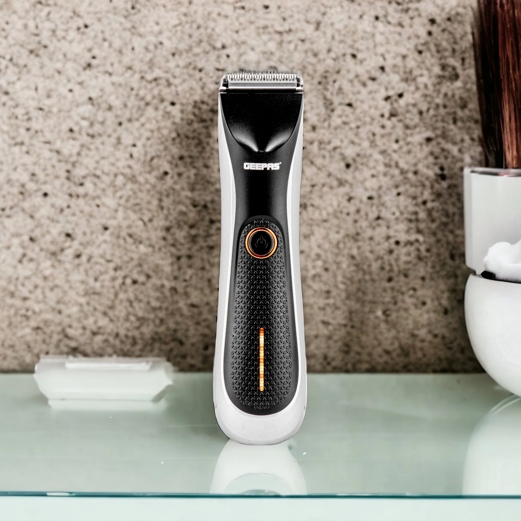 Geepas GTR56024 Pro Shield 1.0 Trimmer | Waterproof Cordless Hair & Beard Trimmer with Dual Turbo Speed| 60min Runtime| LED Light| USB Charging & Stainless Steel Blades - Image 2