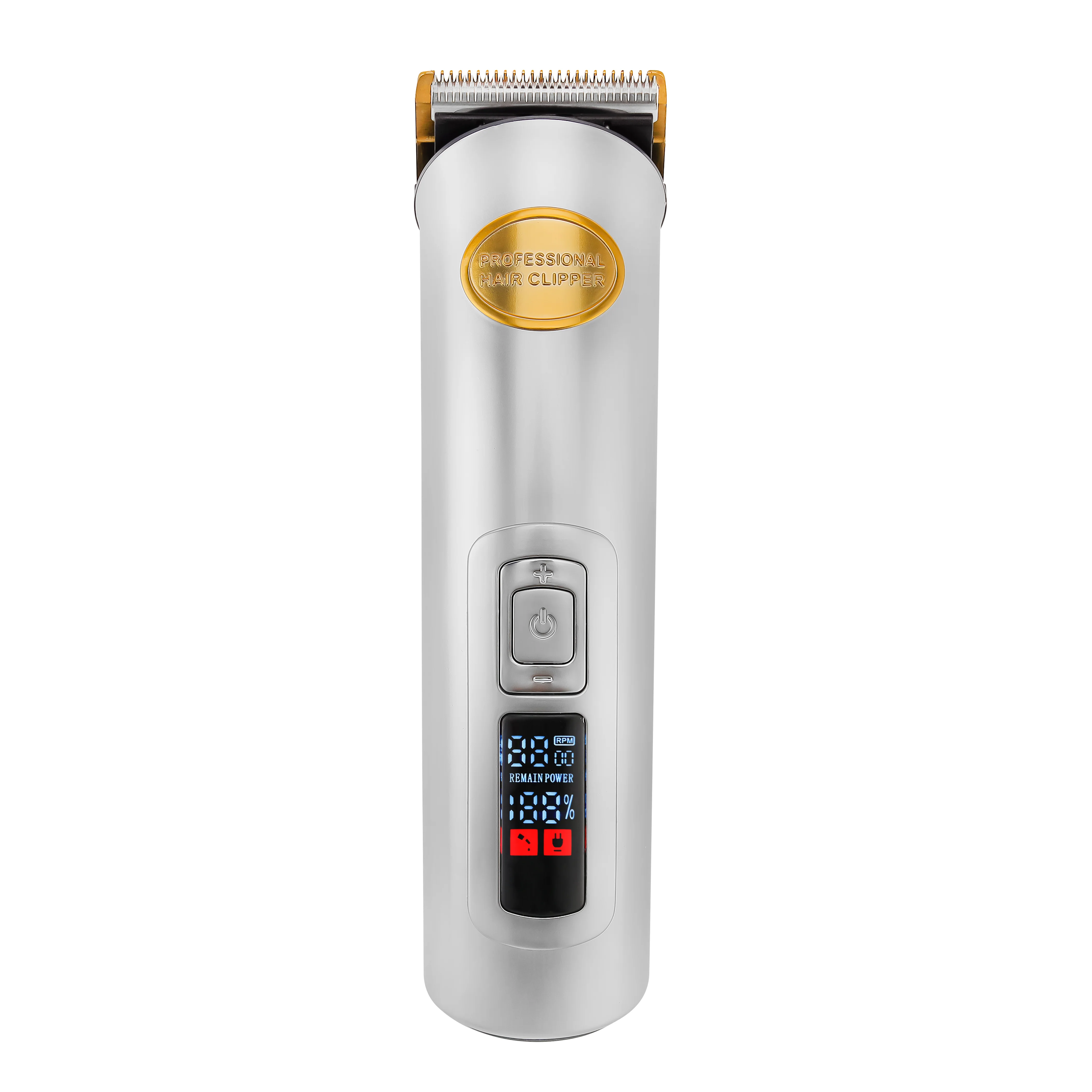 Geepas GTR56031 Professional Digital Hair Clipper | LCD Display |Adjustable RPM Speeds | Adjustable Cutting Blades | 2000mAh Lithium Battery | Low Noise Motor|