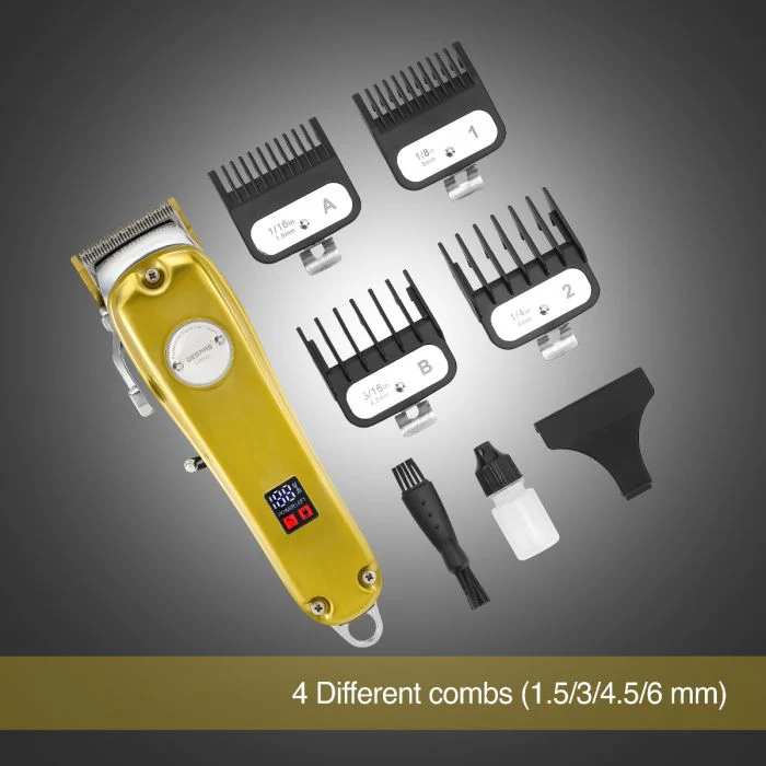 Geepas GTR57502 Professional Digital Hair Clipper | LCD Display| Fast Charging| 2500mAh Lithium Battery| Adjustable Blades | Corded & Cordless Use | 2 Years Warranty - Image 3