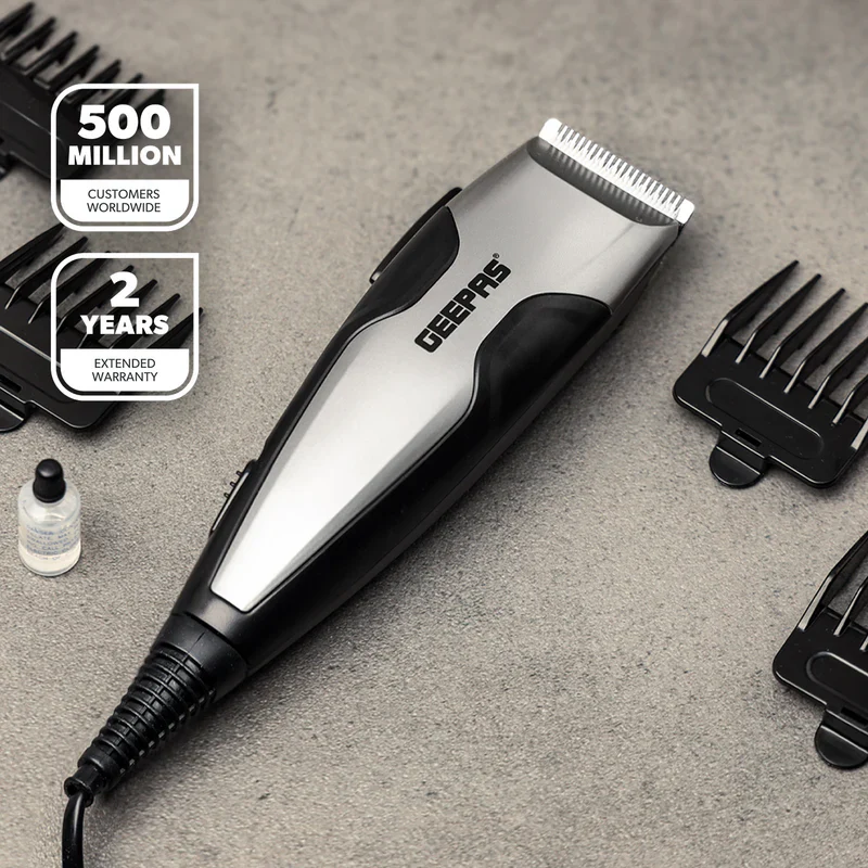 Geepas GTR8654 AC Hair Clipper | Ceramic Blade| Adjustable Cutting Length| Powerful Motor| Low Noise Design| Durable Build| Professional Performance for Salon & Home Use - Image 2