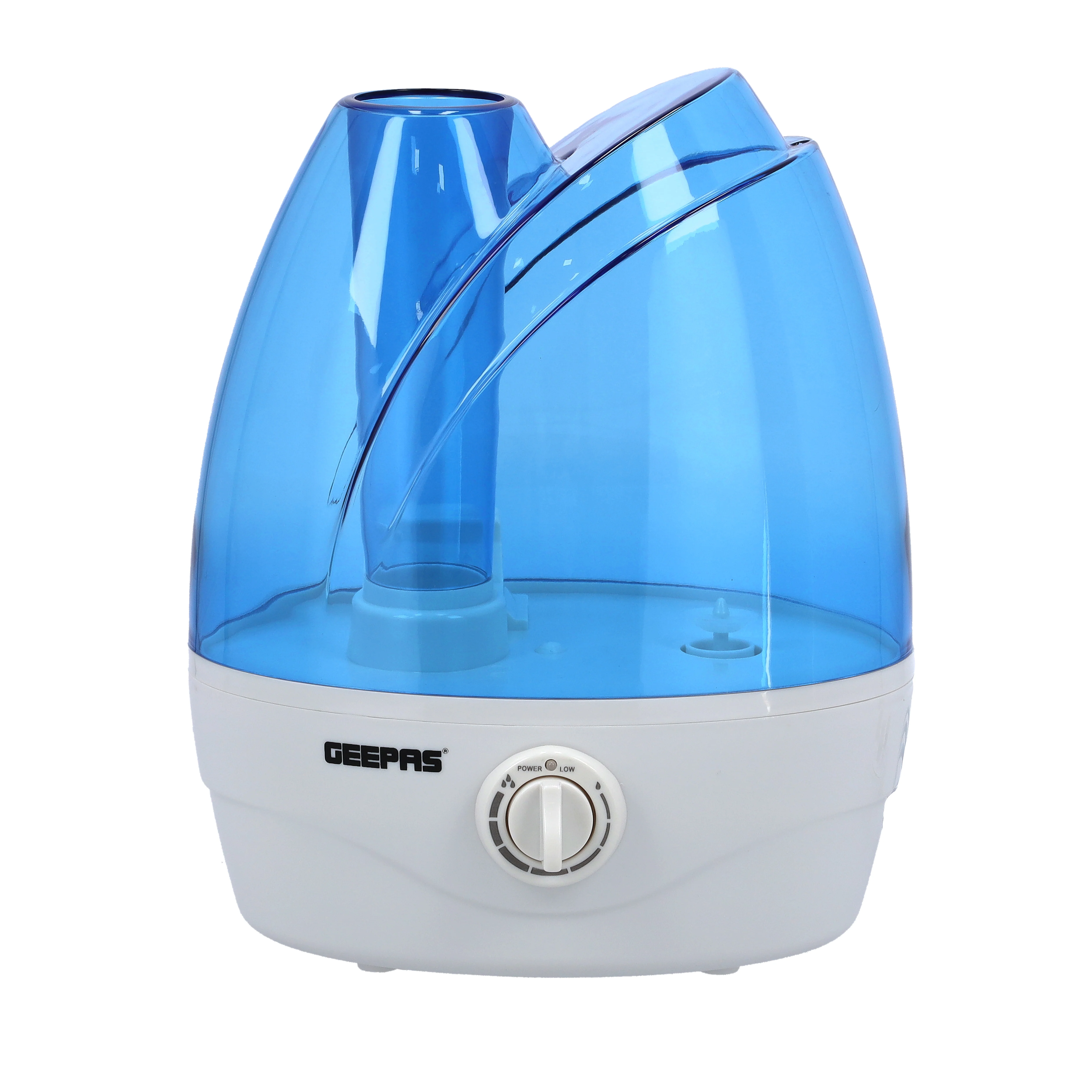 Geepas GUH2484 Ultrasonic Humidifier | 2.6L Transparent Water Tank, Double Nozzles| 9 Hours Continuous Mist| Adjustable Steam Control & Quiet Operation | 2 Years Warranty - Image 3