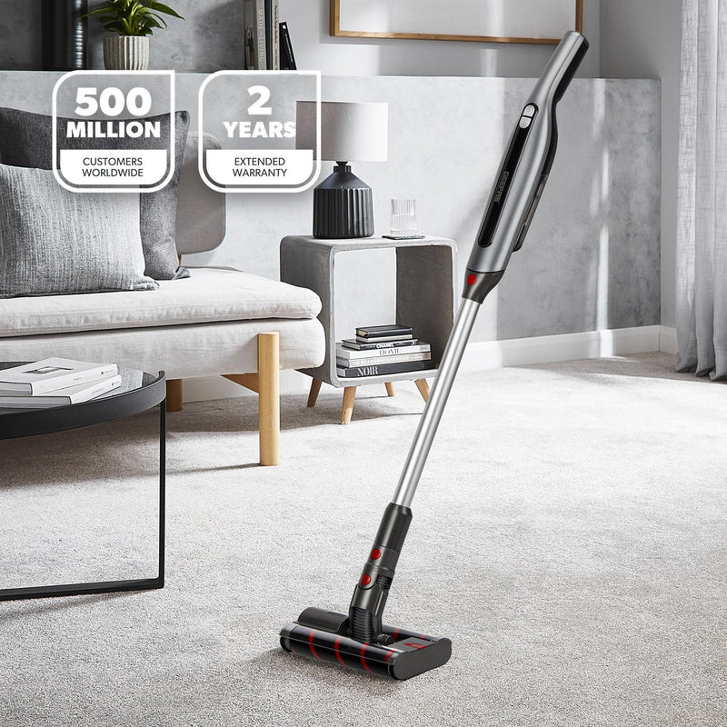 Geepas GVC19062UK Cordless 2-in-1 Stick & Handheld Vacuum Cleaner |HEPA Filter |Double Roller Brush | LED Display |Powerful Brushless Motor| Cordless & Lightweight Design - Image 2
