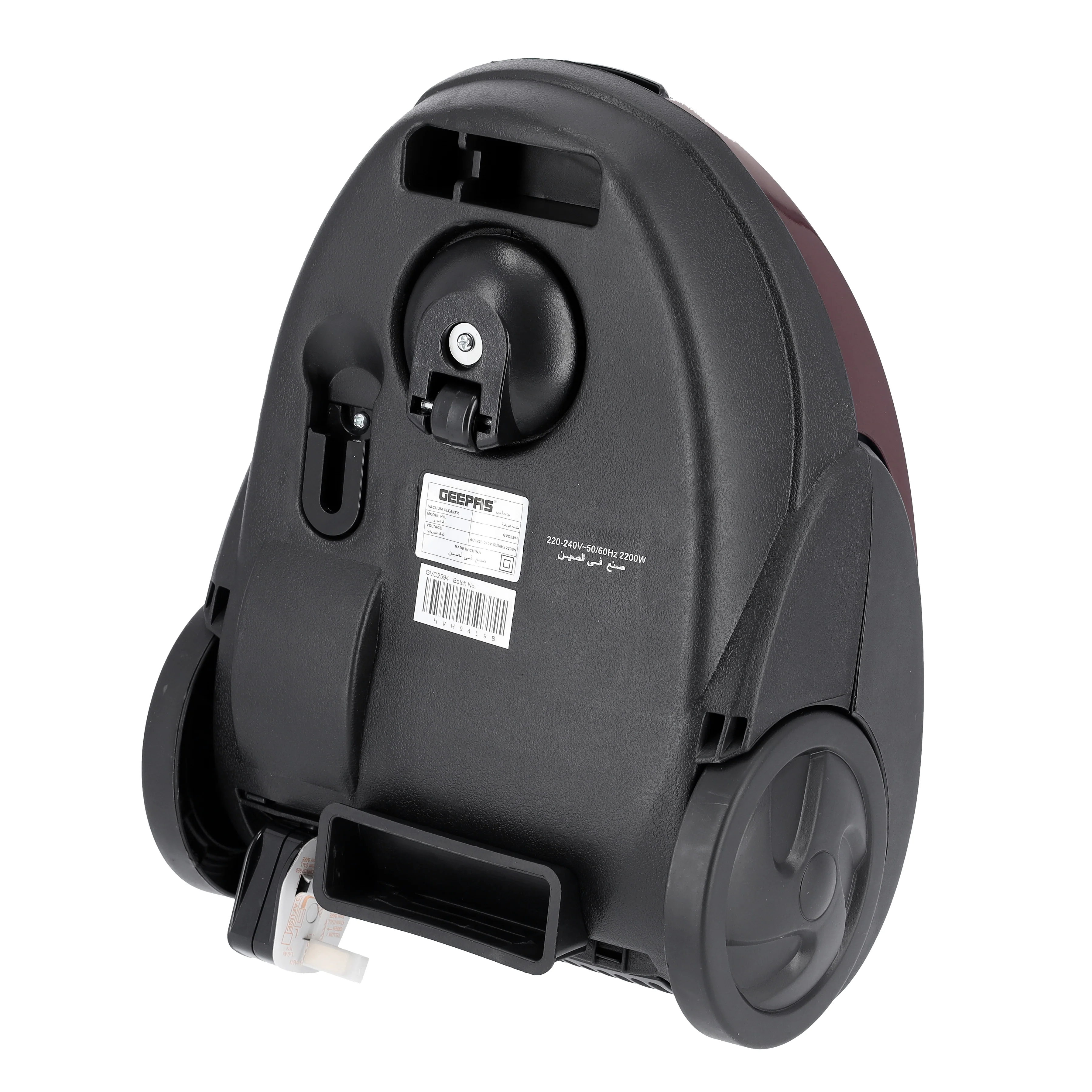 Geepas GVC2594 Vacuum Cleaner |Powerful 2200W Motor |1.5L Dust Bag Capacity | Low Noise Design| Dust Full Indicator |Compact Home Cleaning Vacuum Cleaner| 2 Year Warranty - Image 4