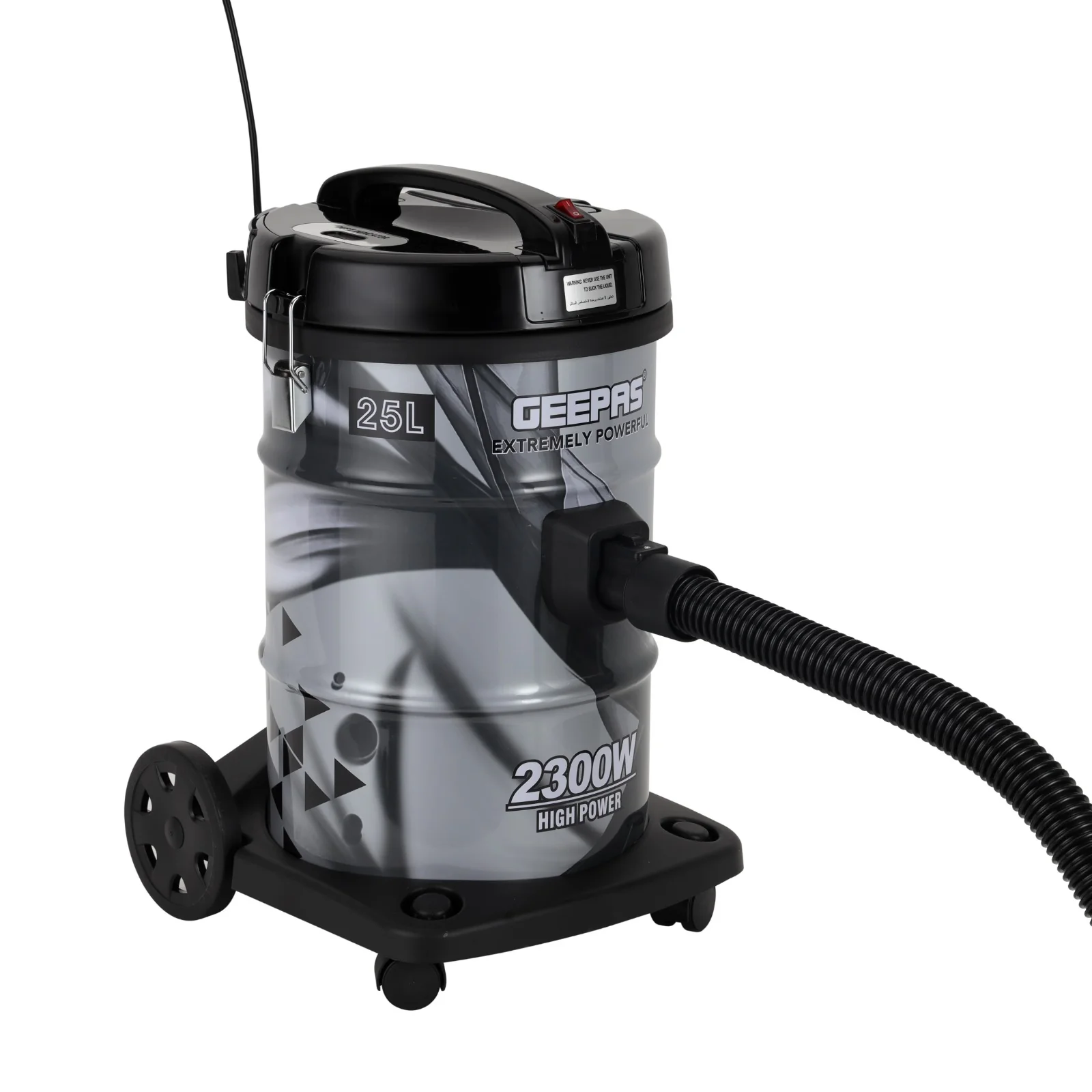 Geepas GVC2598 Drum Vacuum Cleaner | 2300W High Power | Large Capacity Dust Tank| Low Noise Operation| Strong Suction & Efficient  Deep Cleaning Appliance for Home - Image 3
