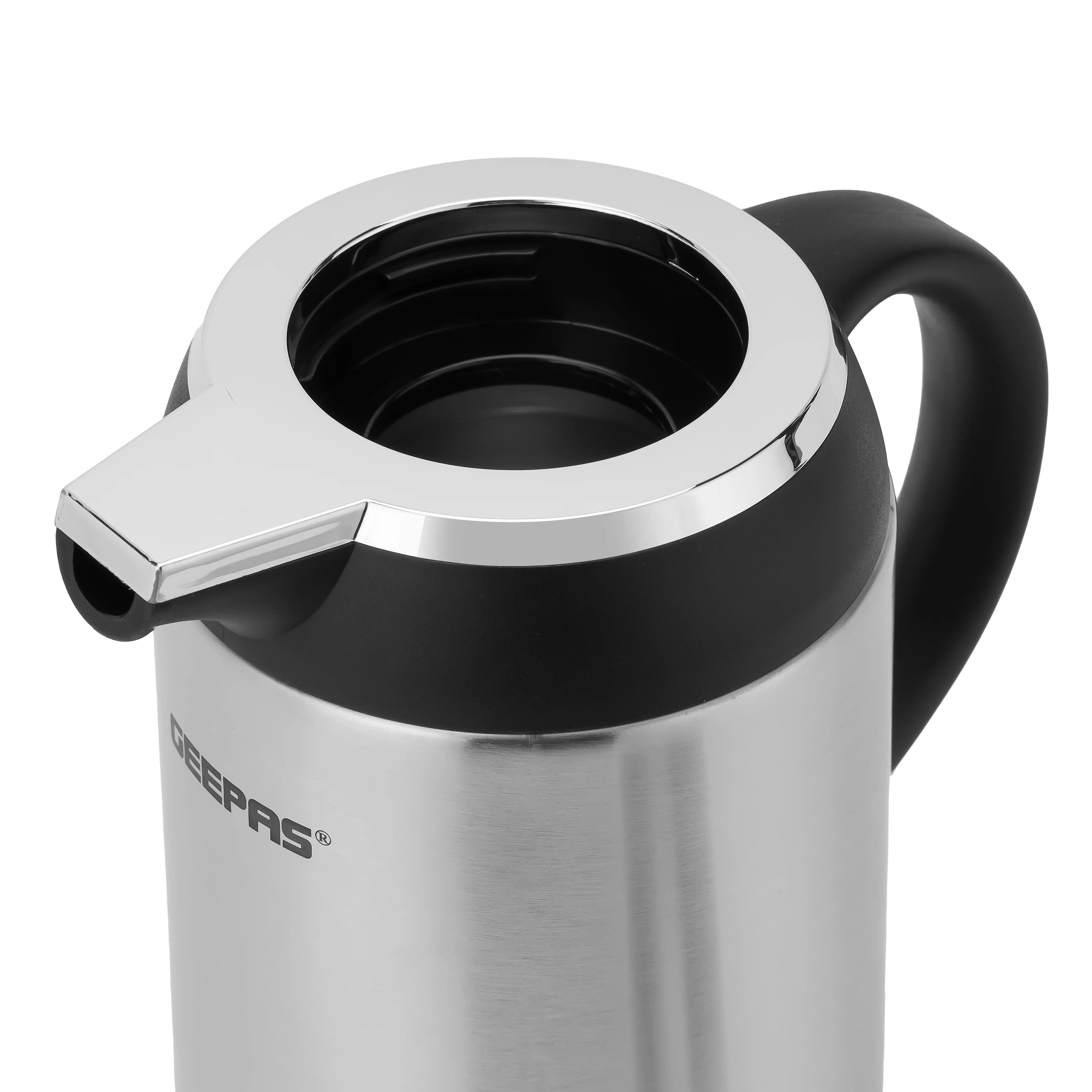 Geepas GVF27024 1.6L Stainless Steel Vacuum Flask | Keeps Hot & Cold for 24H | Easy to Carry, Comfortable Grip | Ideal for Home, Office, Camping etc | 2 Years Warranty - Image 3