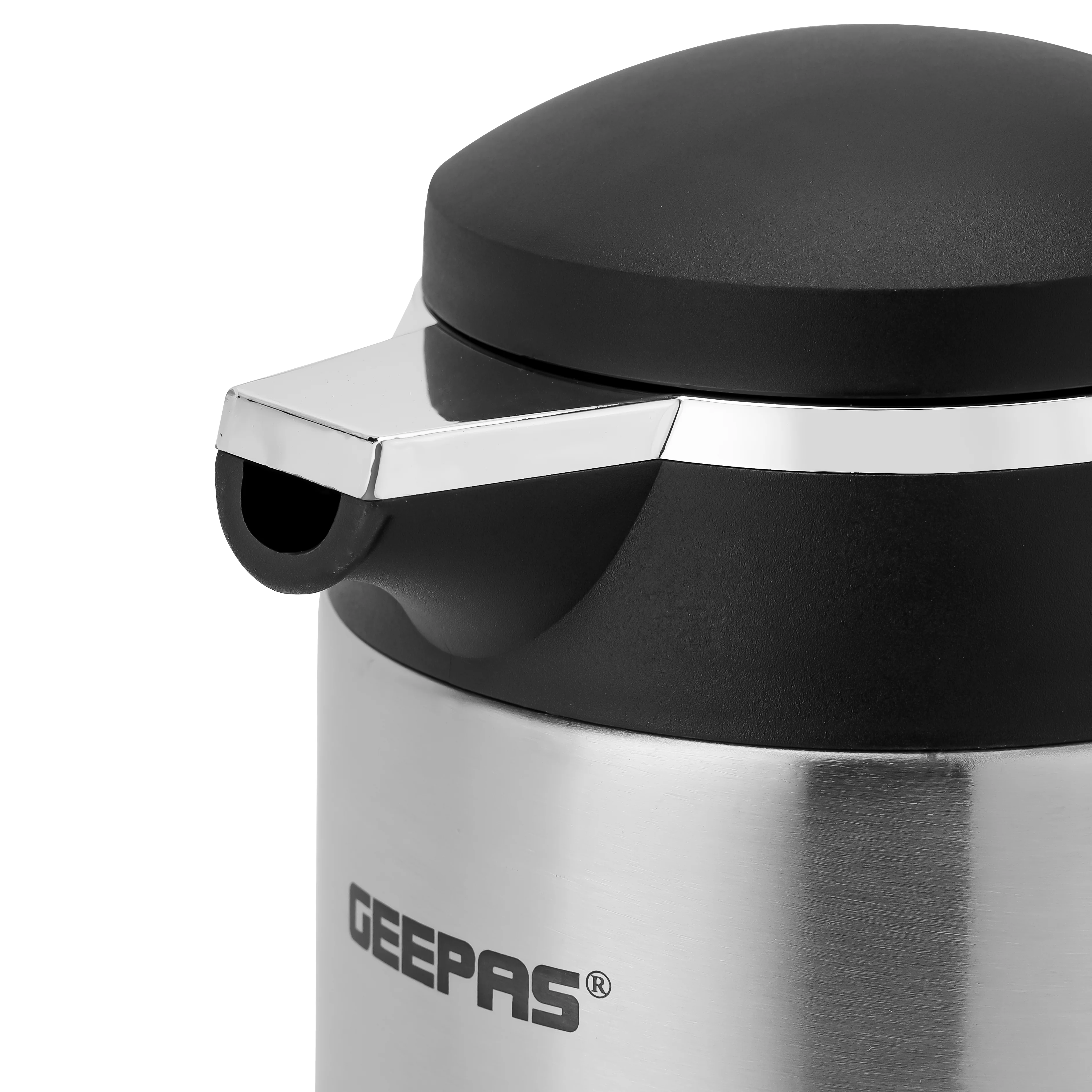 Geepas GVF27024 1.6L Stainless Steel Vacuum Flask | Keeps Hot & Cold for 24H | Easy to Carry, Comfortable Grip | Ideal for Home, Office, Camping etc | 2 Years Warranty - Image 4