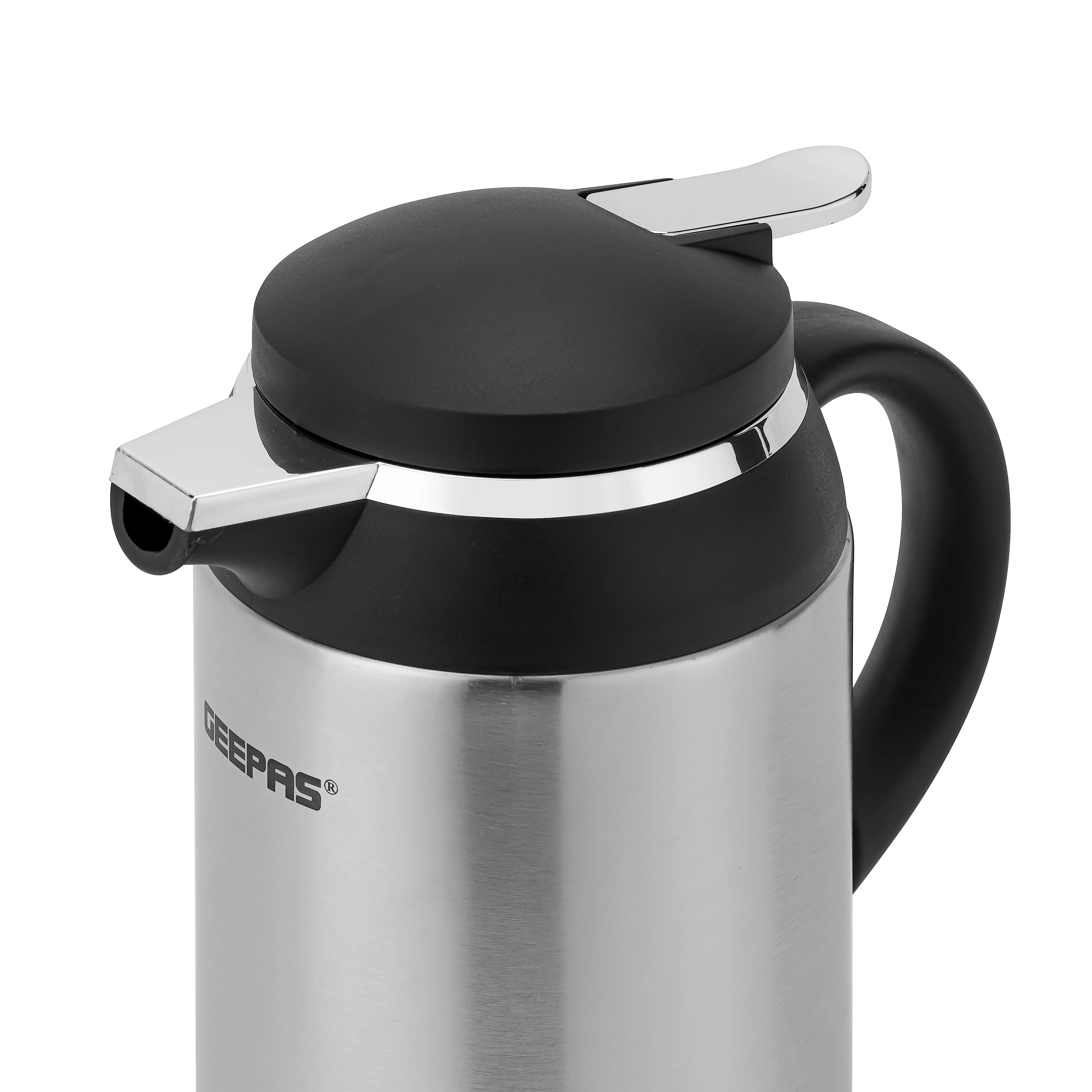 Geepas GVF27024 1.6L Stainless Steel Vacuum Flask | Keeps Hot & Cold for 24H | Easy to Carry, Comfortable Grip | Ideal for Home, Office, Camping etc | 2 Years Warranty - Image 5