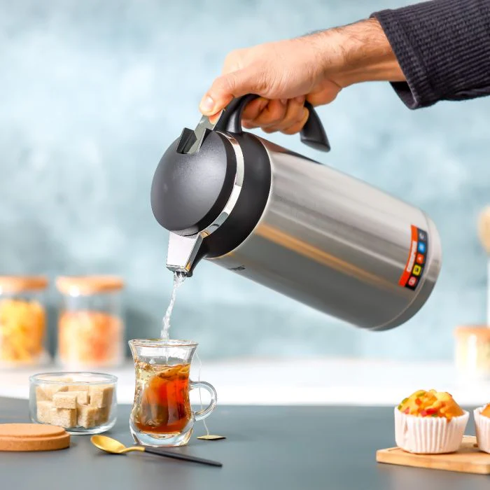 Geepas GVF27025  Stainless Steel Vacuum Flask | 1.9 L Capacity| Double Wall Insulation| Hot & Cold Beverage Flask Up to 24 Hours | Easy to Clean | 2-Year Warranty - Image 3