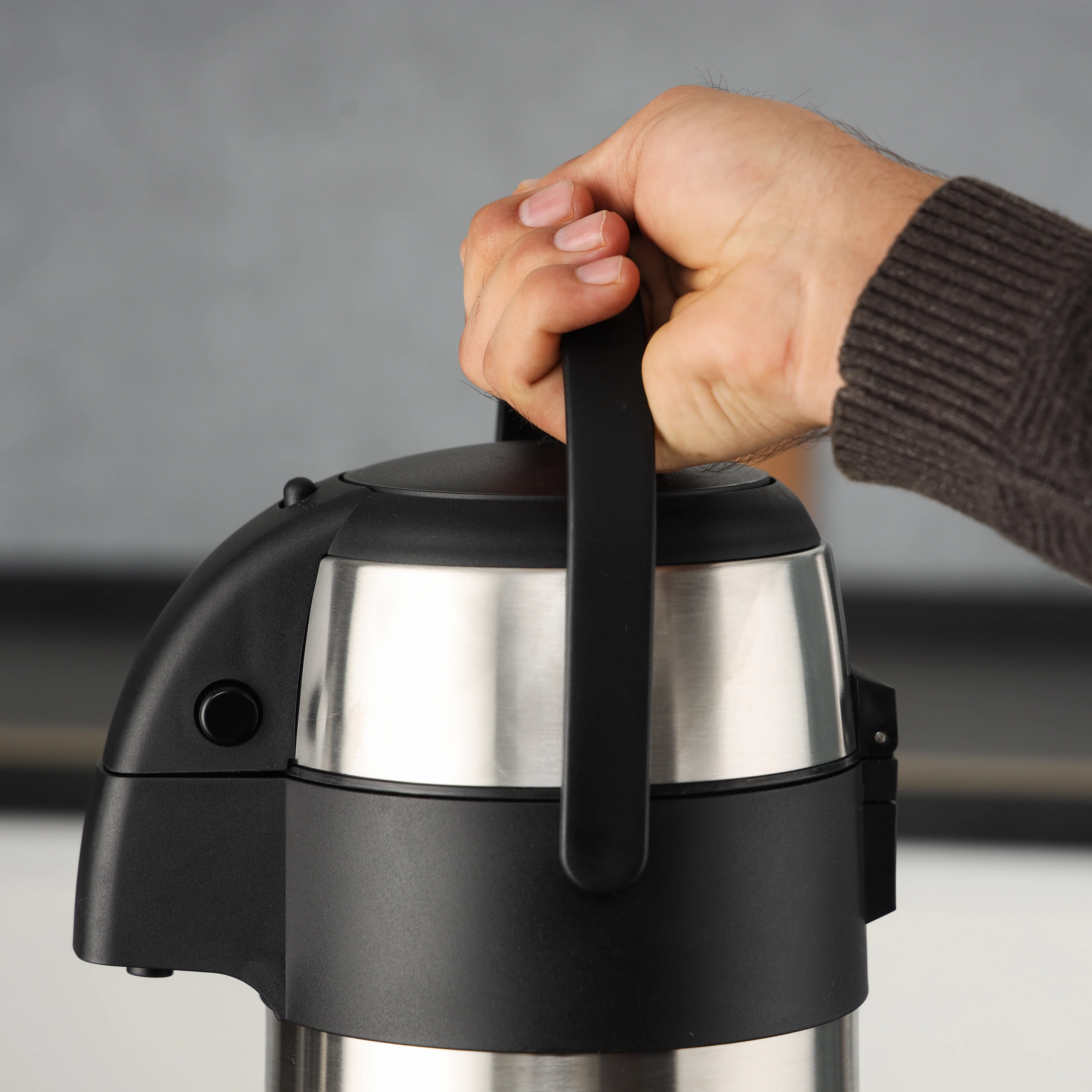 Geepas Stainless Steel Air Pot Flask, 3.5L Vacuum Flask, GVF5263 | Hot/Cold up to 24Hrs | Double-Walled Vacuum Flask for Coffee, Hot Water, Tea & More - Image 6