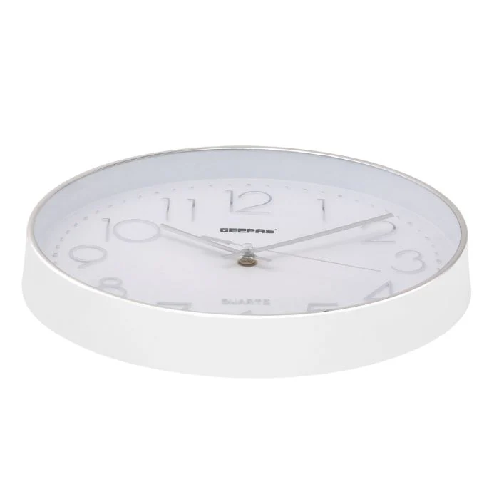 Geepas GWC26011 Wall Clock | Elegant 3D Silver Dial| Glass Cover| Electronic Plating Finish| Durable & Stylish Design| 2-Year Warranty |Perfect for Home or Office Décor - Image 3