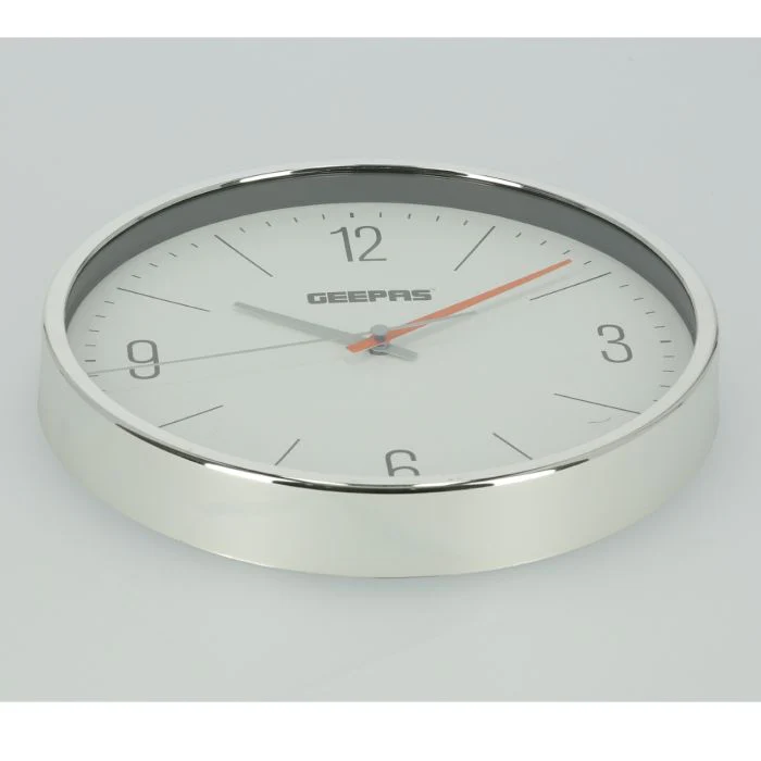 Geepas GWC26015 Wall Clock | Large Dial, Glass Cover | Electronic Plating Effect | Quiet & Non-Ticking | Lightweight Design |  Ideal for Home & Office | 2-Year Warranty - Image 4