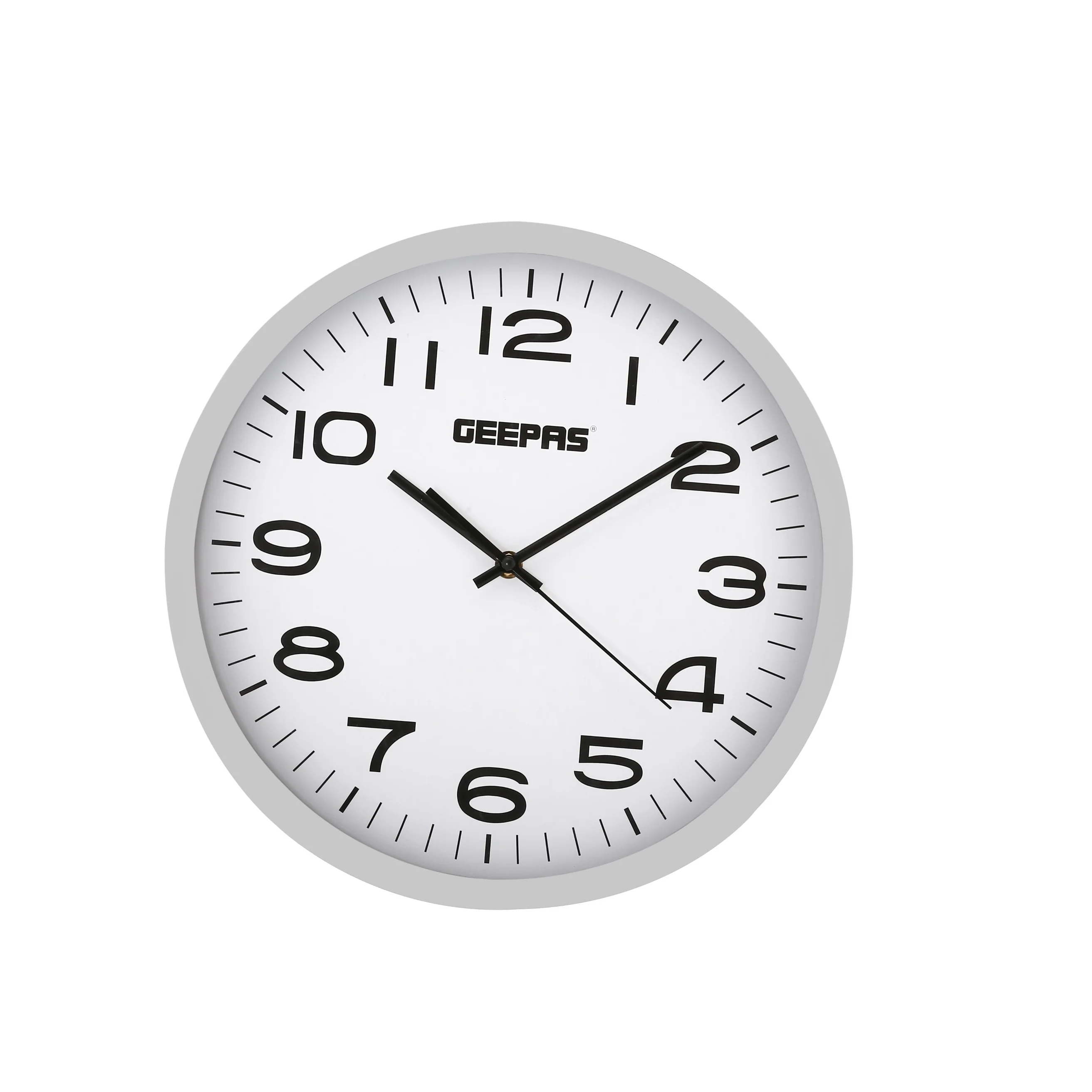 Geepas GWC26016 Wall Clock | Elegant Glass Cover with Electronic Plating Effect |Modern Home & Office Design| Available in Black & White| Durable Build| 2-Year Warranty - Image 3