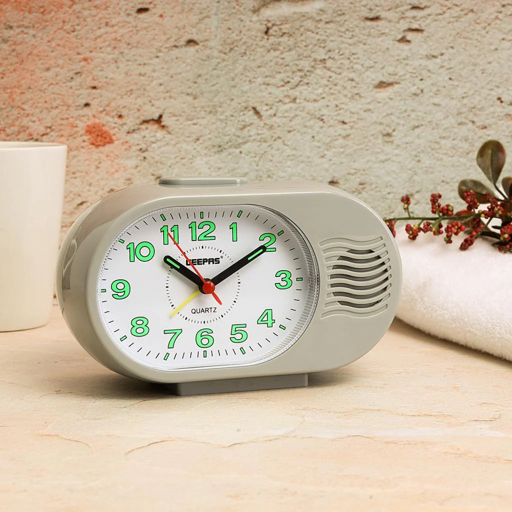 Geepas GWC26019 Bell Alarm Clock | Analog Alarm Clock, Silent Non-Ticking, Ascending Beep Sounds, Snooze, Light Functions | Perfect for Students | 2 Years Warranty - Image 3