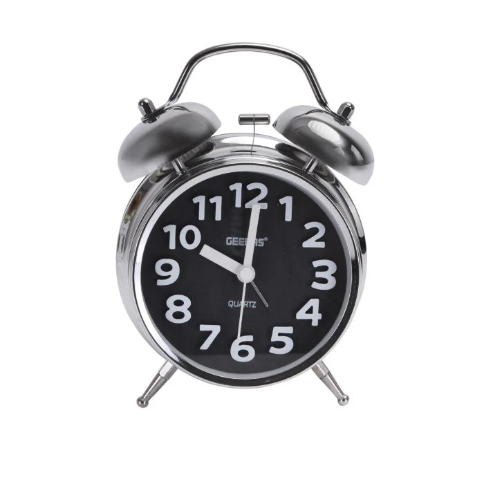 Geepas GWC26020 Twin Bell Alarm Clock | Loud Twin Bell Ring | Light Function for Night Visibility | Durable Metal Body | Battery Operated | Ideal for Home & Office - Image 3