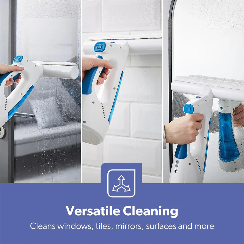 Geepas GWC63065UK Cordless Window Vacuum Cleaner | 3-in-1 Spray, Wipe & Suction| 140ml Water Tank| 3.7V 1500mAh Li-ion Battery| 35-Minute Run Time | 2 Years Warranty - Image 8