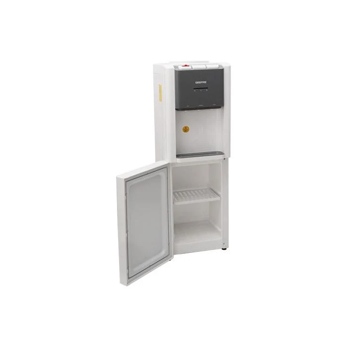 Geepas GWD17018 Hot & Cold Water Dispenser with Stainless Steel Water Tank | 3 Tap Hot Normal Cold System | Fast Cooling Compressor & Built-In Storage Cabinet | Eco-friendly - Image 3