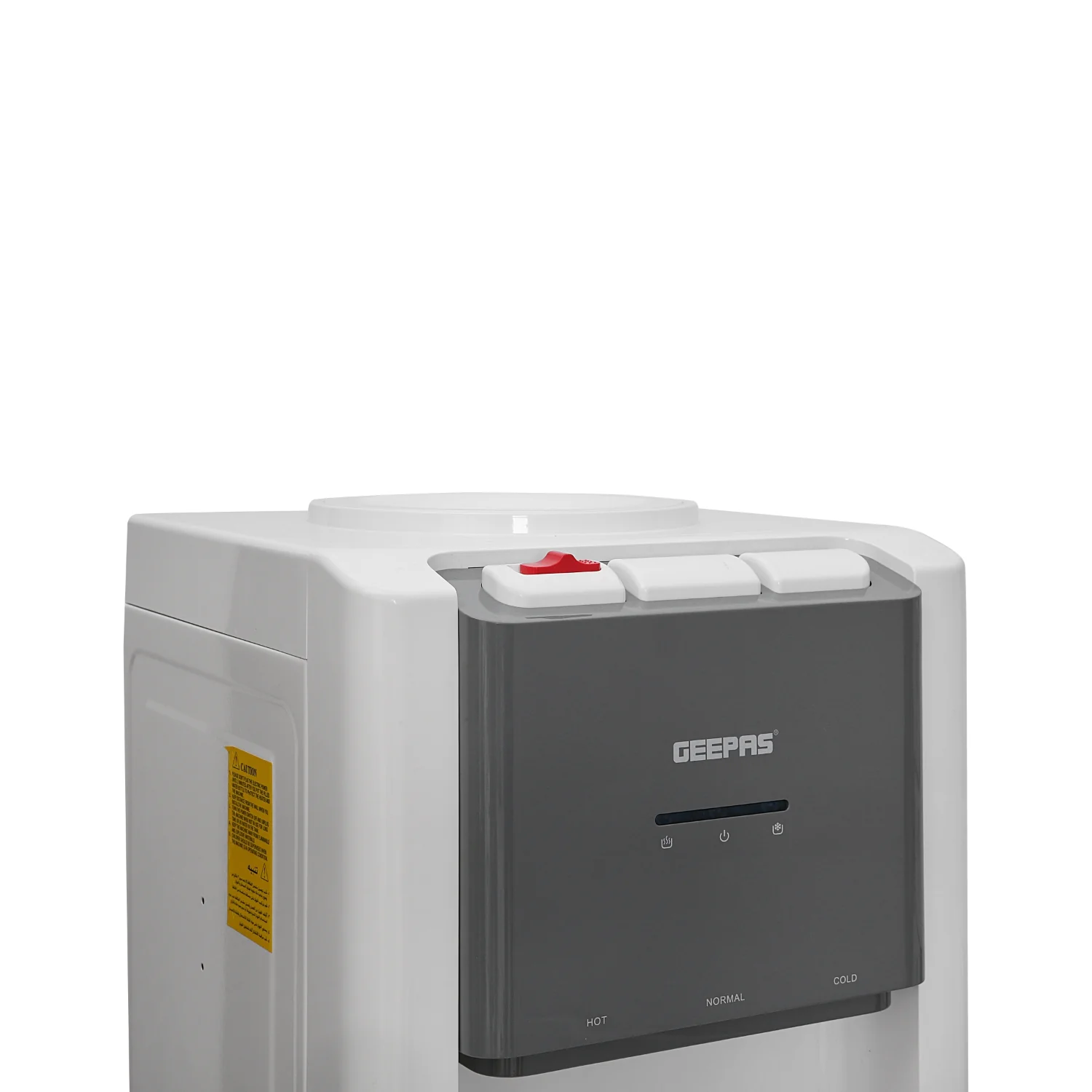 Geepas GWD17018 Hot & Cold Water Dispenser with Stainless Steel Water Tank | 3 Tap Hot Normal Cold System | Fast Cooling Compressor & Built-In Storage Cabinet | Eco-friendly - Image 5