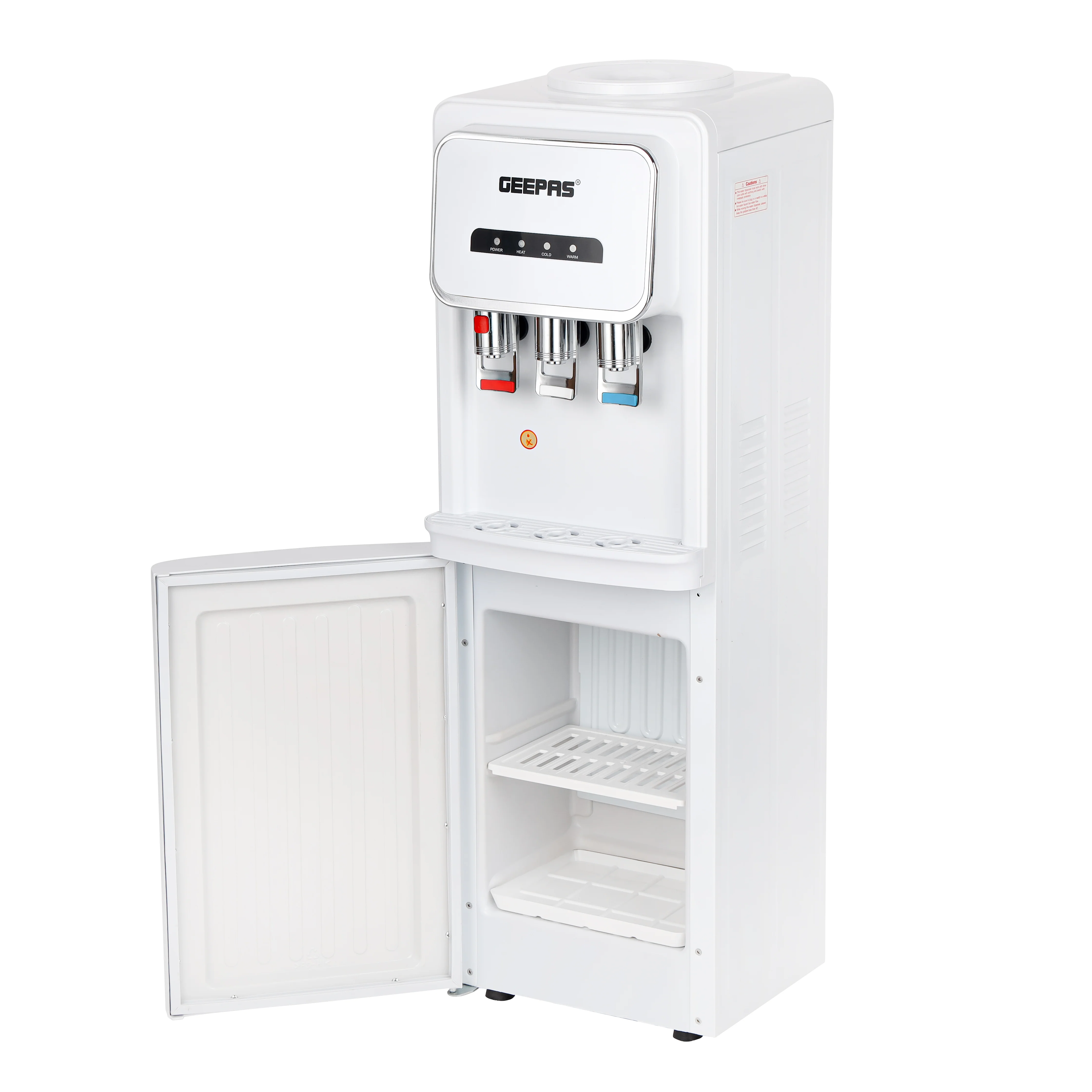 Geepas GWD17024 Hot & Cold Water Dispenser | Built-In Refrigerator | 3 Taps |  Child Safety Lock| 304 Stainless Steel Tank| Powerful Heating & Cooling Performance Pro - Image 3