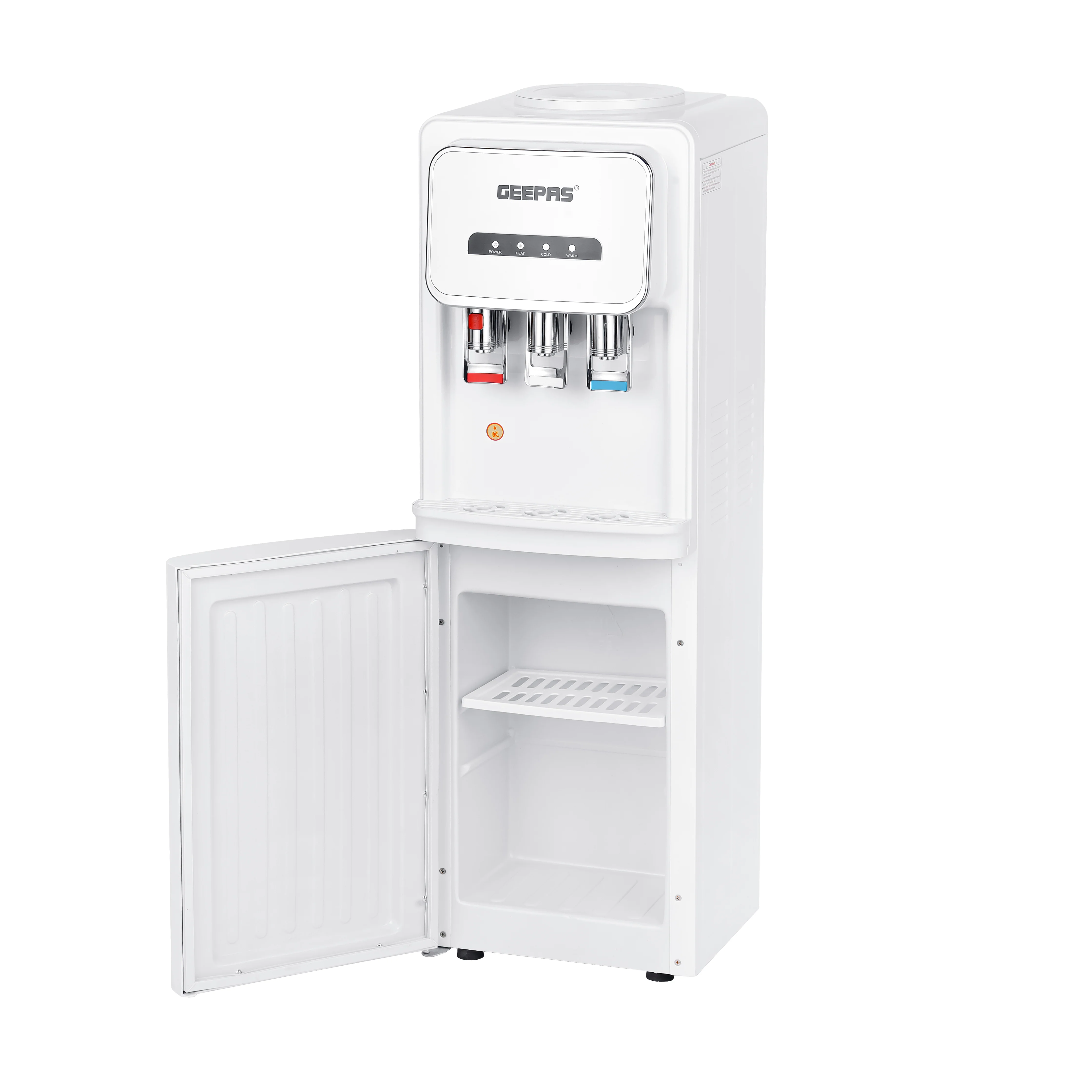 Geepas GWD17025 Hot & Cold Water Dispenser with Built-In Storage Cabinet| 304 Stainless Steel Tank | Child Safety Lock | Compressor Cooling System & 3 Tap Standing Design - Image 3