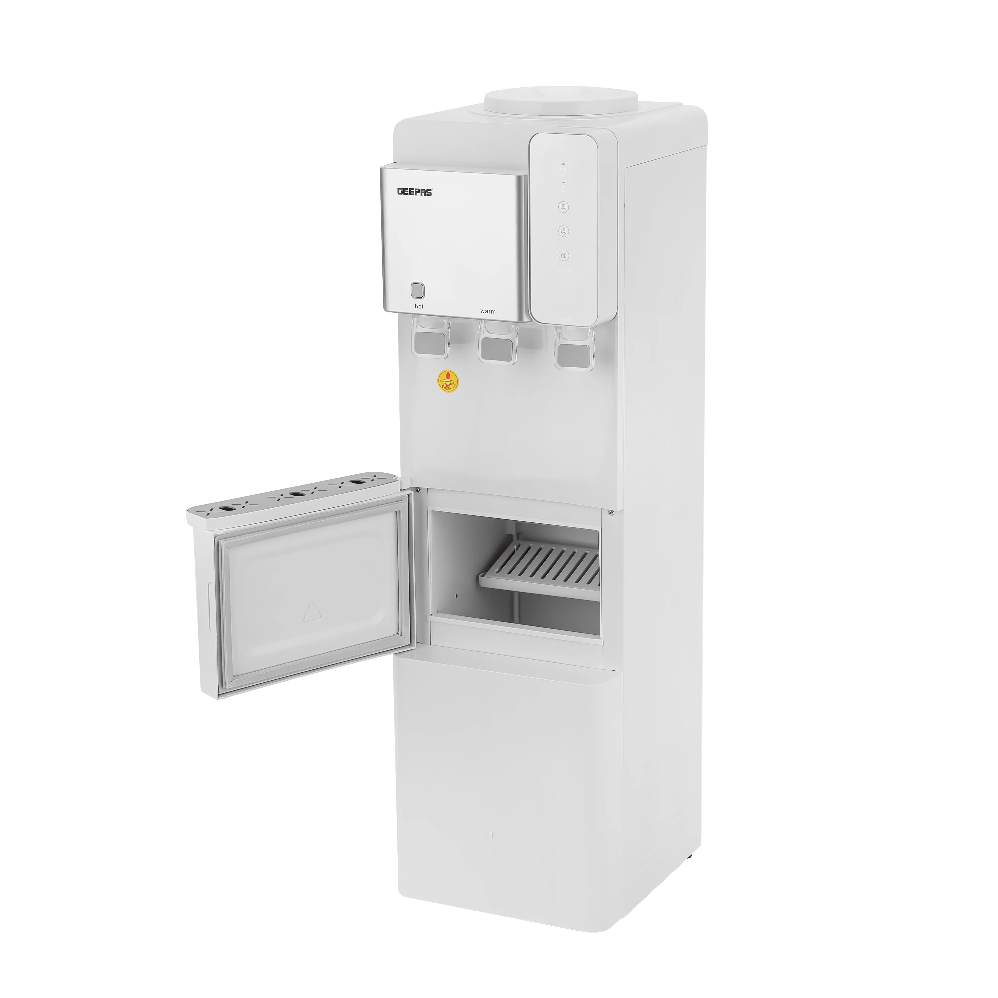 Geepas GWD17027 Water Dispenser with Built-In Ice Maker | Hot, Normal & Cold Water | Touch Control Panel | Fast Cooling | Energy Saving Design for Home & Office Use - Image 4