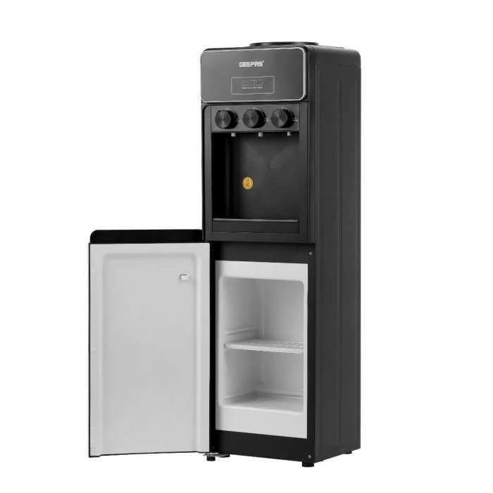 Geepas GWD17038 Hot & Cold Water Dispenser with Cabinet | Stainless Steel Tank| Child Safety Lock| Adjustable Water Flow & Strong Glass Door | Low Noise Compressor - Image 4