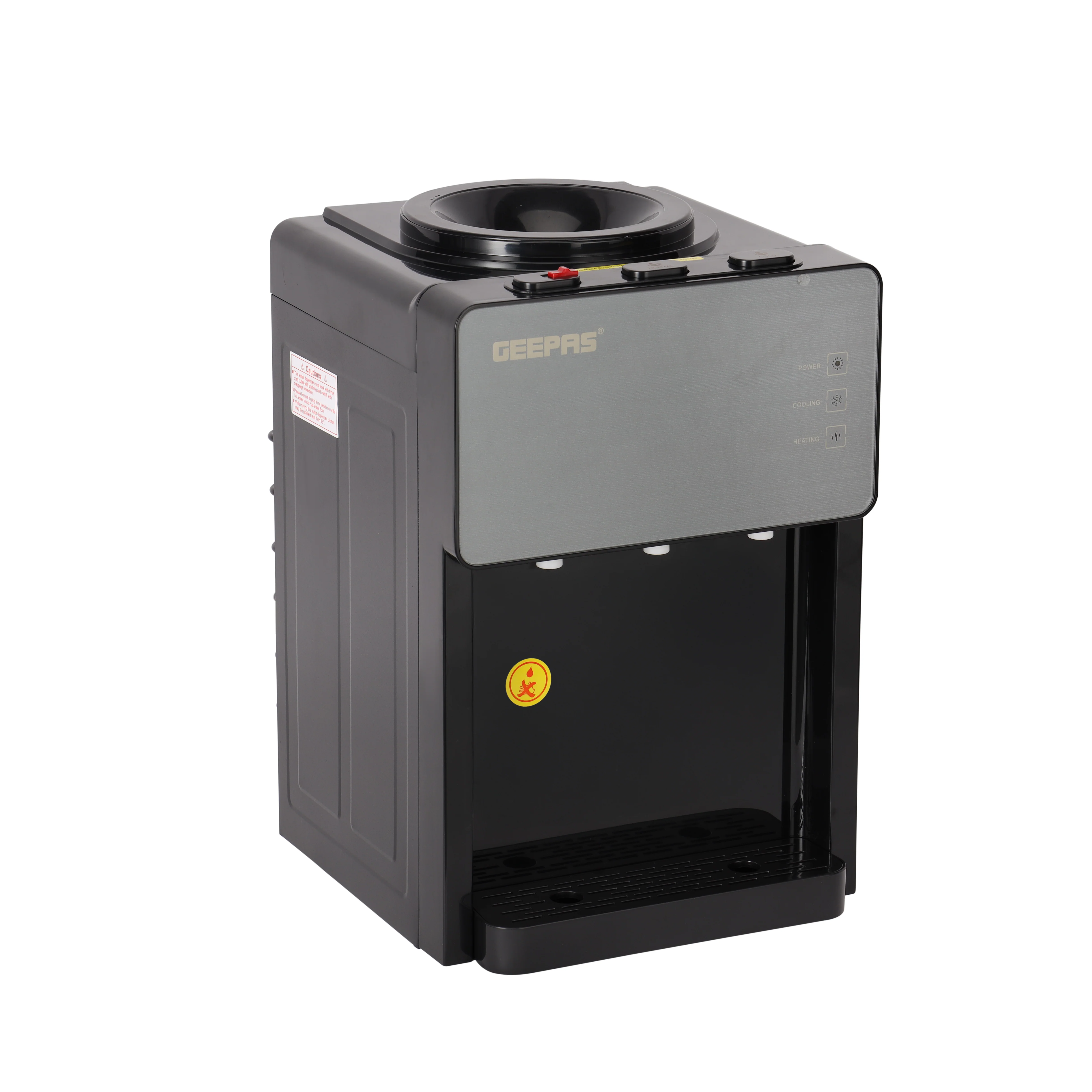Geepas GWD17044 Tabletop Water Dispenser|Hot, Cold & Normal Water |3-Tap Design| Child Safety Lock|SUS304 Stainless Steel Tank & Dry Heating Protection for Home & Office - Image 3