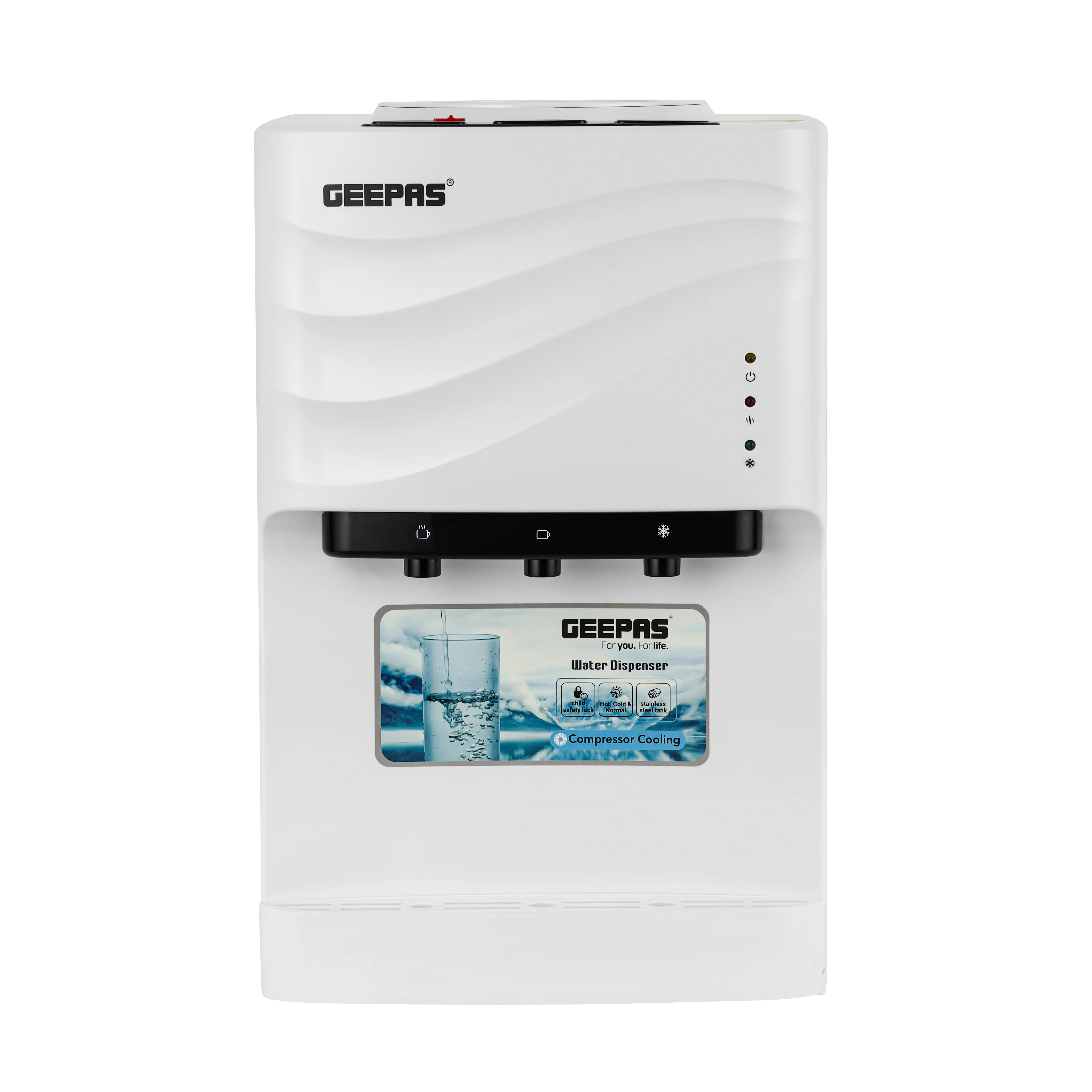 Geepas GWD8358 Water Dispenser | Hot, Cold & Normal Water Function | Child Safety Button| Stainless Steel Water Tank| Efficient Cooling & Heating for Home and Office Use - Image 3