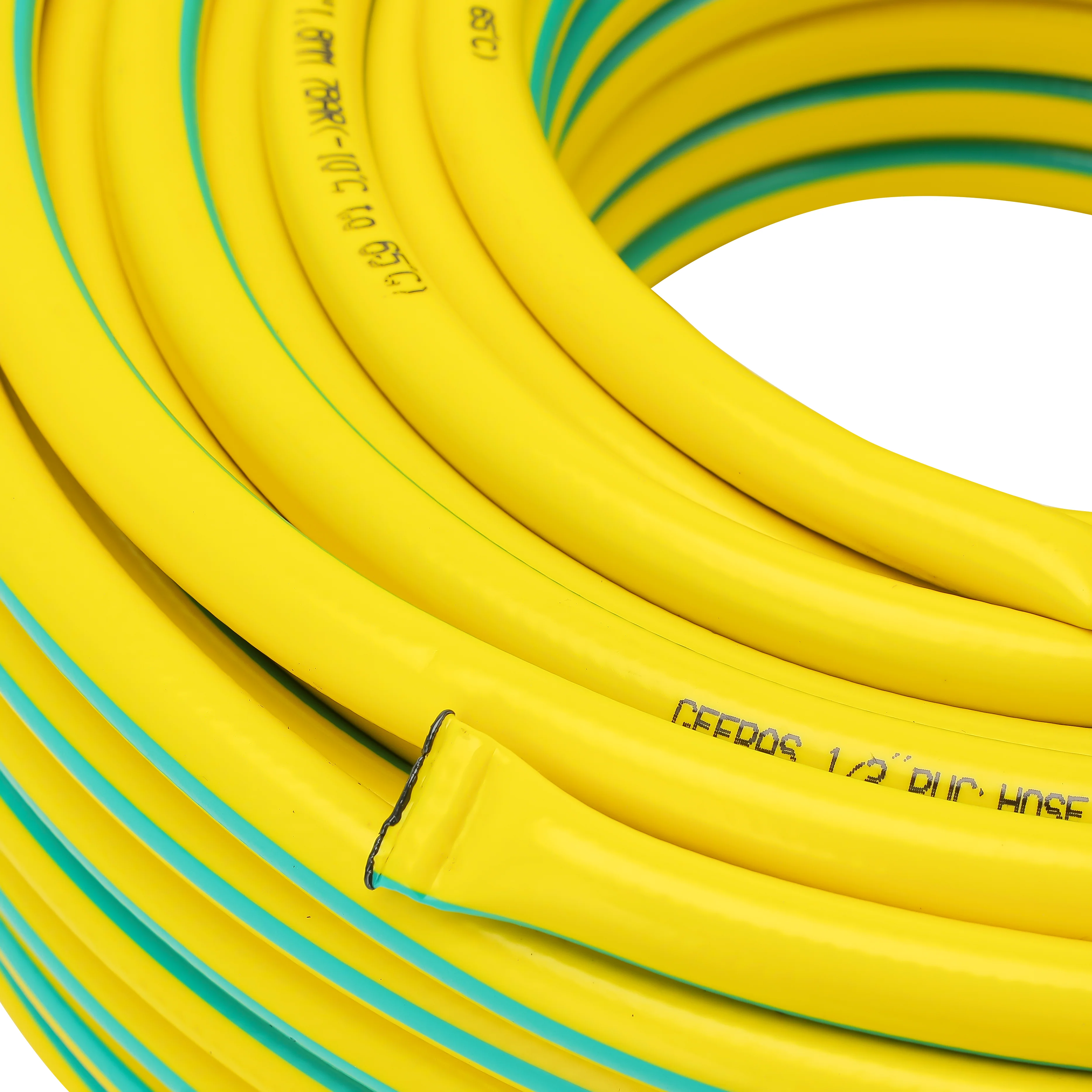 Geepas 1/2 PVC Hose- GWH61154| 50 M, 3-Layer Construction with High Flexibility| Suitable for 7 Bar Pressure, Heat Resistance -10–65 °C| Yellow and green, 1 Year Warranty - Image 6