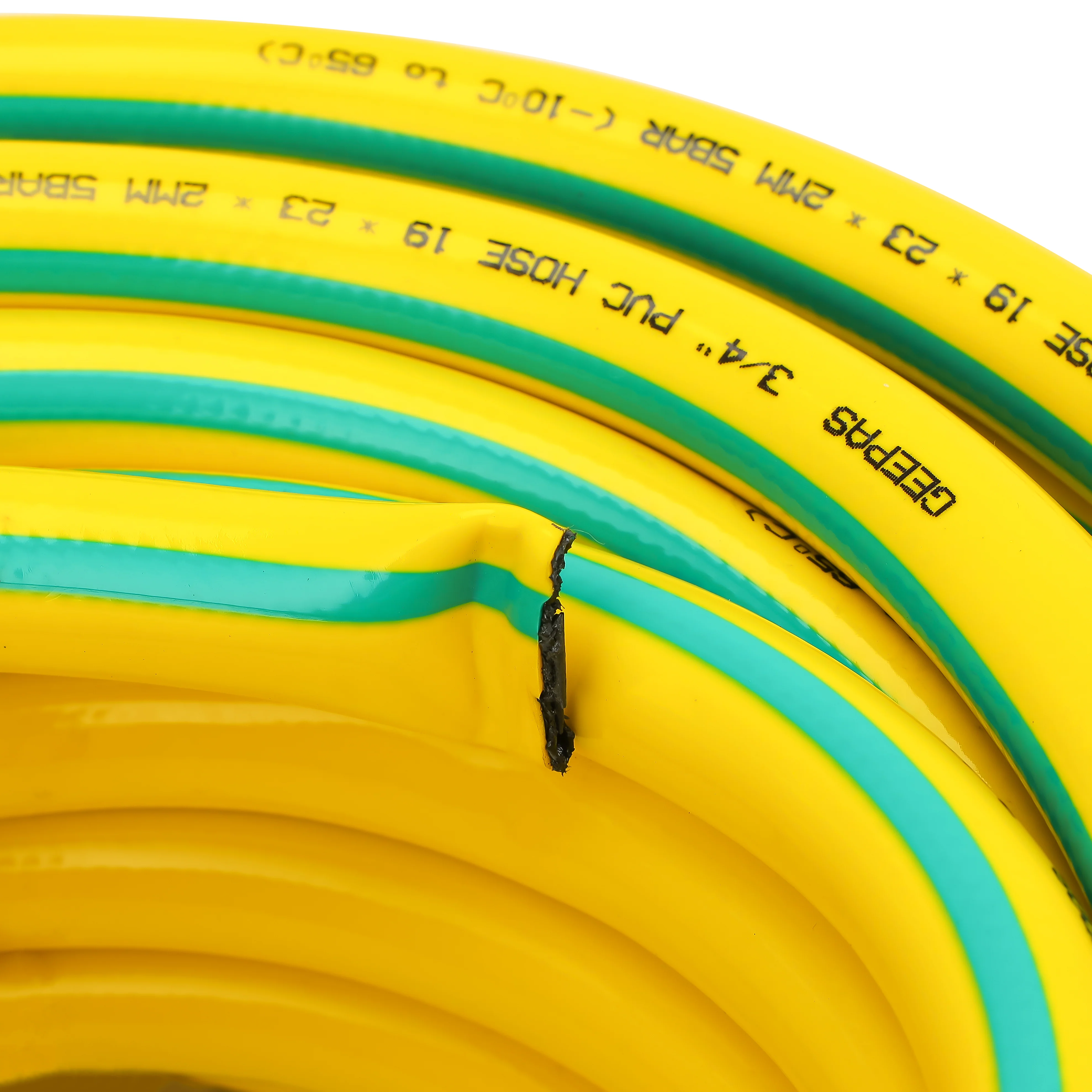 Geepas 3/4 PVC Hose- GWH61155| 25 M, 3-Layer Construction with High Flexibility| Suitable for 5 Bar Pressure, Heat Resistance -10–65 °C| Yellow and green, 1 Year Warranty - Image 5