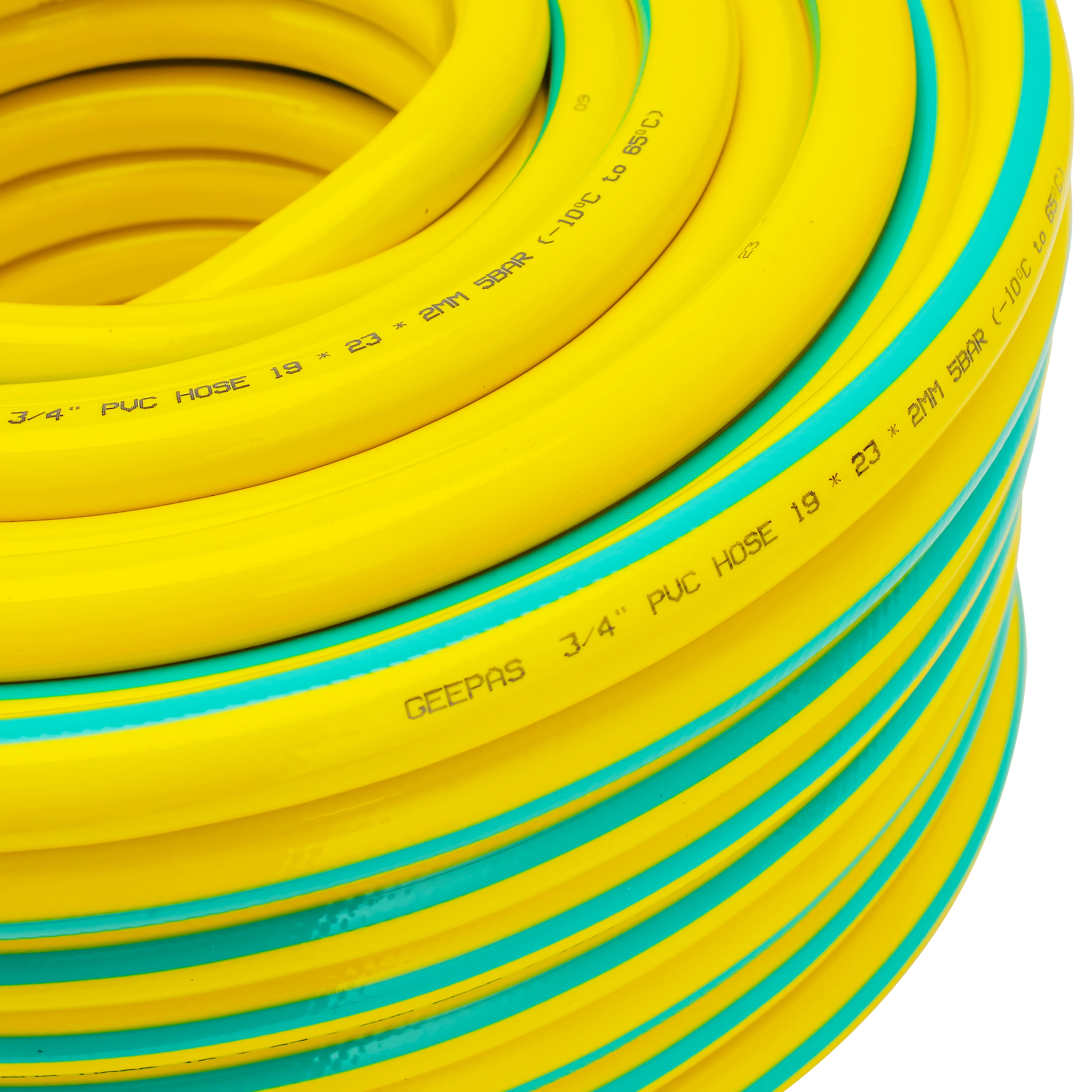 Geepas GWH61156 3/4" PVC Hose | 50M | Durable 3-Layer Flexible Design | Ideal for Gardening, Cleaning & Water Supply | 5 Bar Pressure | -10°C to 65°C | 1-Year Warranty - Image 4